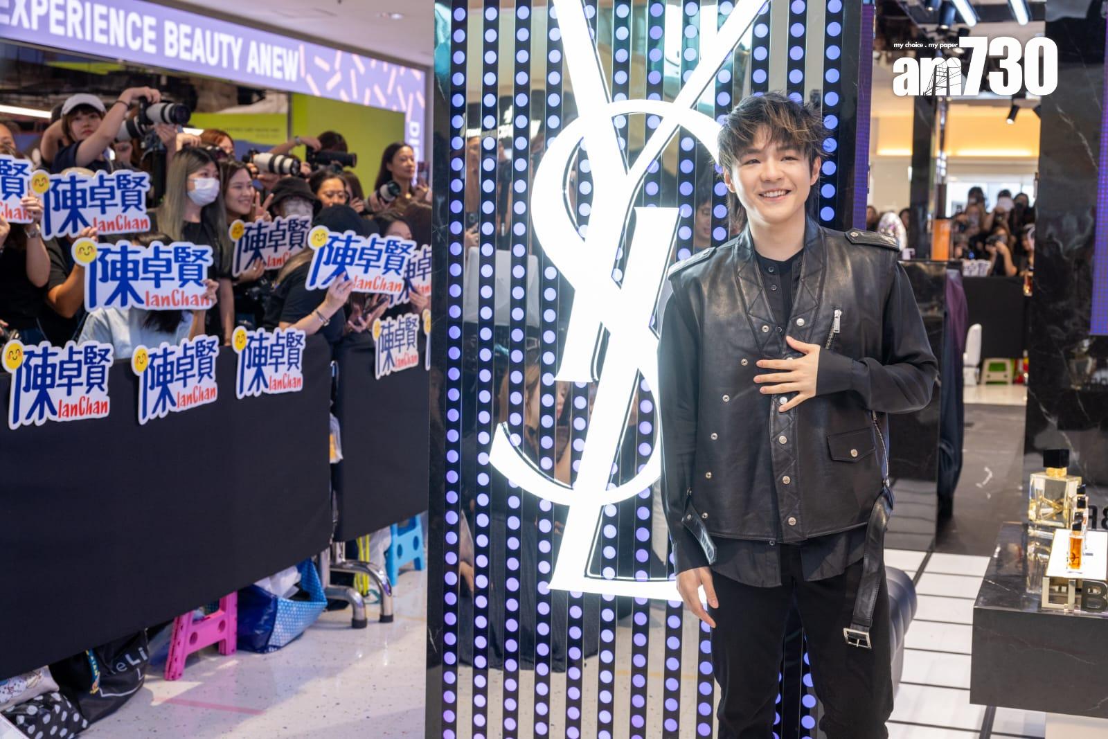 陳卓賢出席化妝品牌唇膏活動,吸引大批Hellosss到場支持。 (陳奕釗攝)