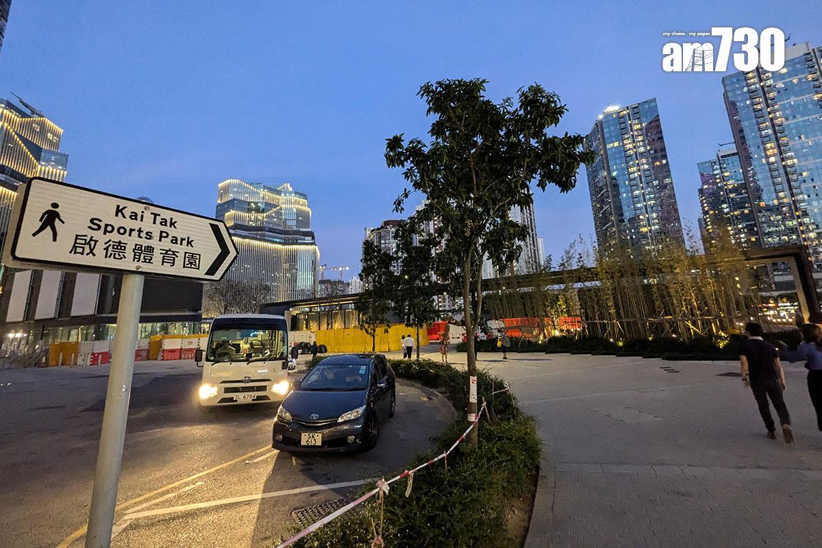 新蒲崗和啟德一帶已豎有指示往啟德體育園的路牌。(羅庸軒攝)