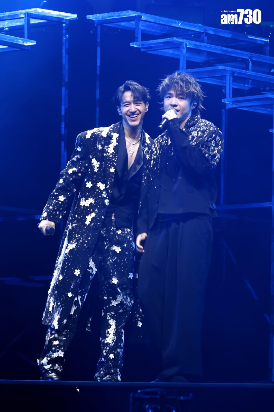 Ian為馮允謙演唱會尾場擔任嘉賓。 (林俊源攝)