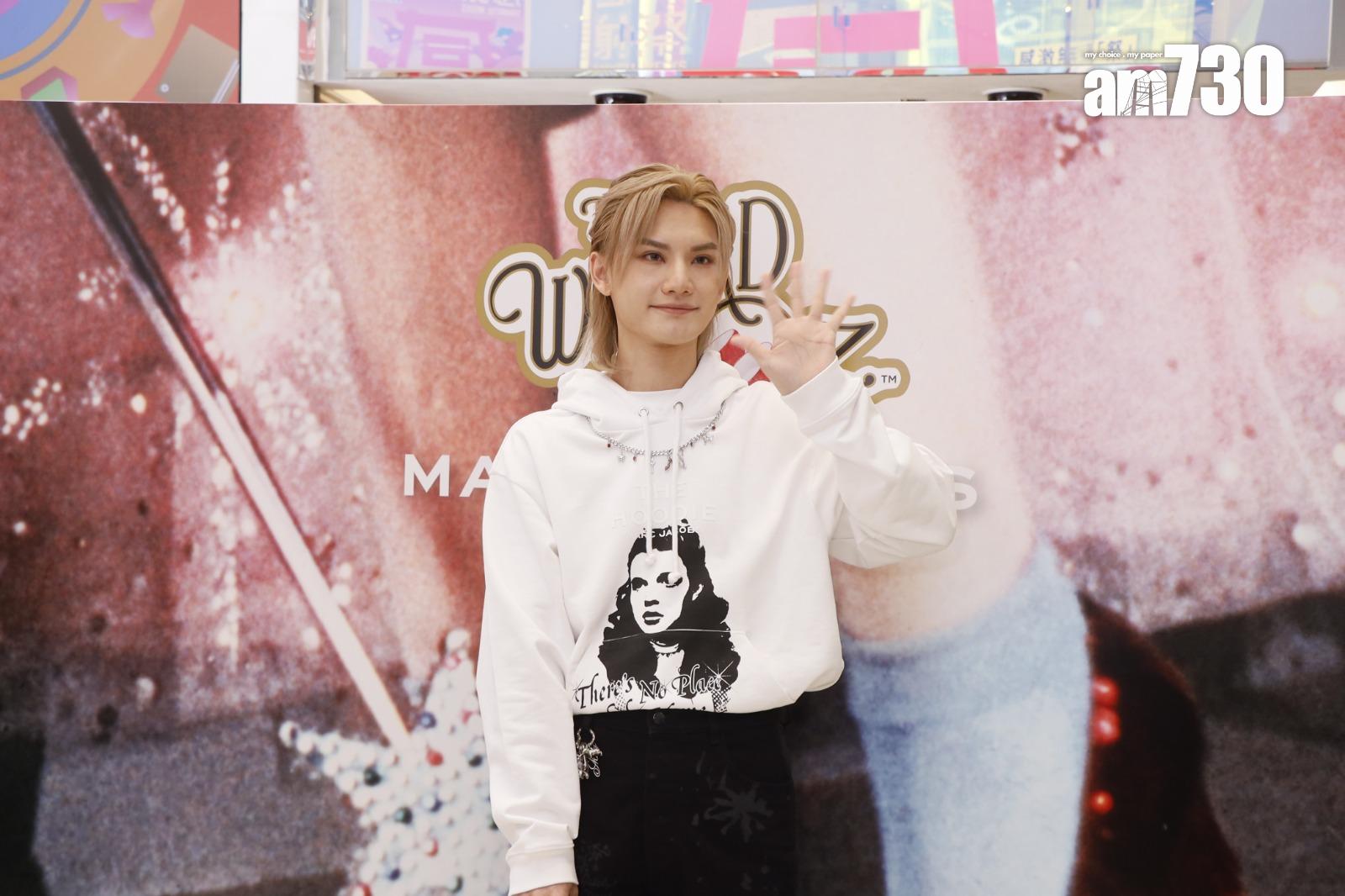 Jeremy為首次日本演出勤練日文,即席以流利日文自我介紹,。(娛樂組攝)