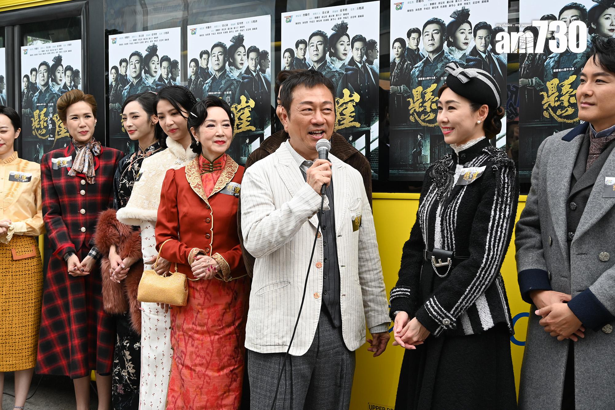 謝雪心在花車巡遊當天現身,非常落力做宣傳。(娛樂組攝)