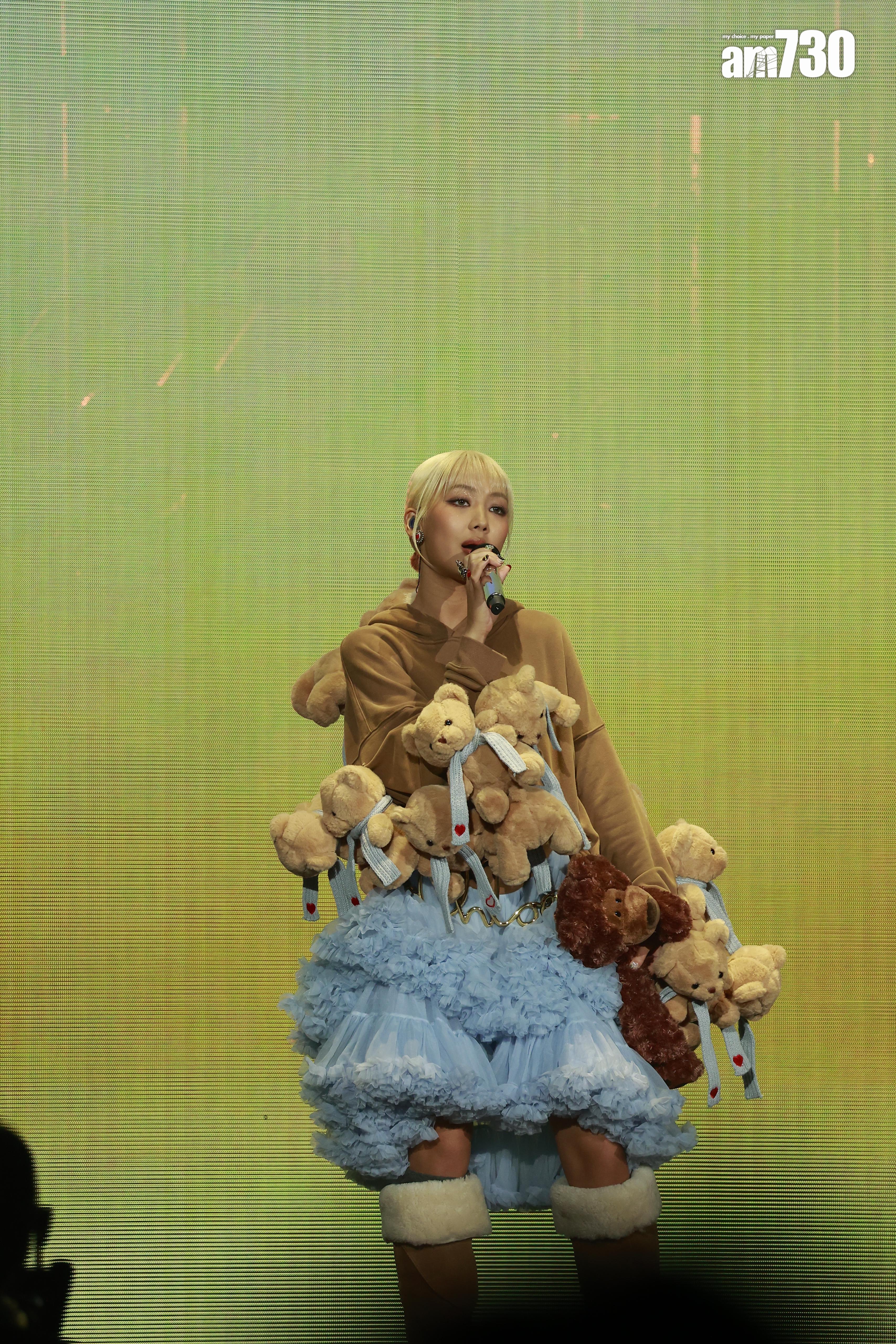 Marf以一身熊仔的可愛造型登場。(娛樂組攝)