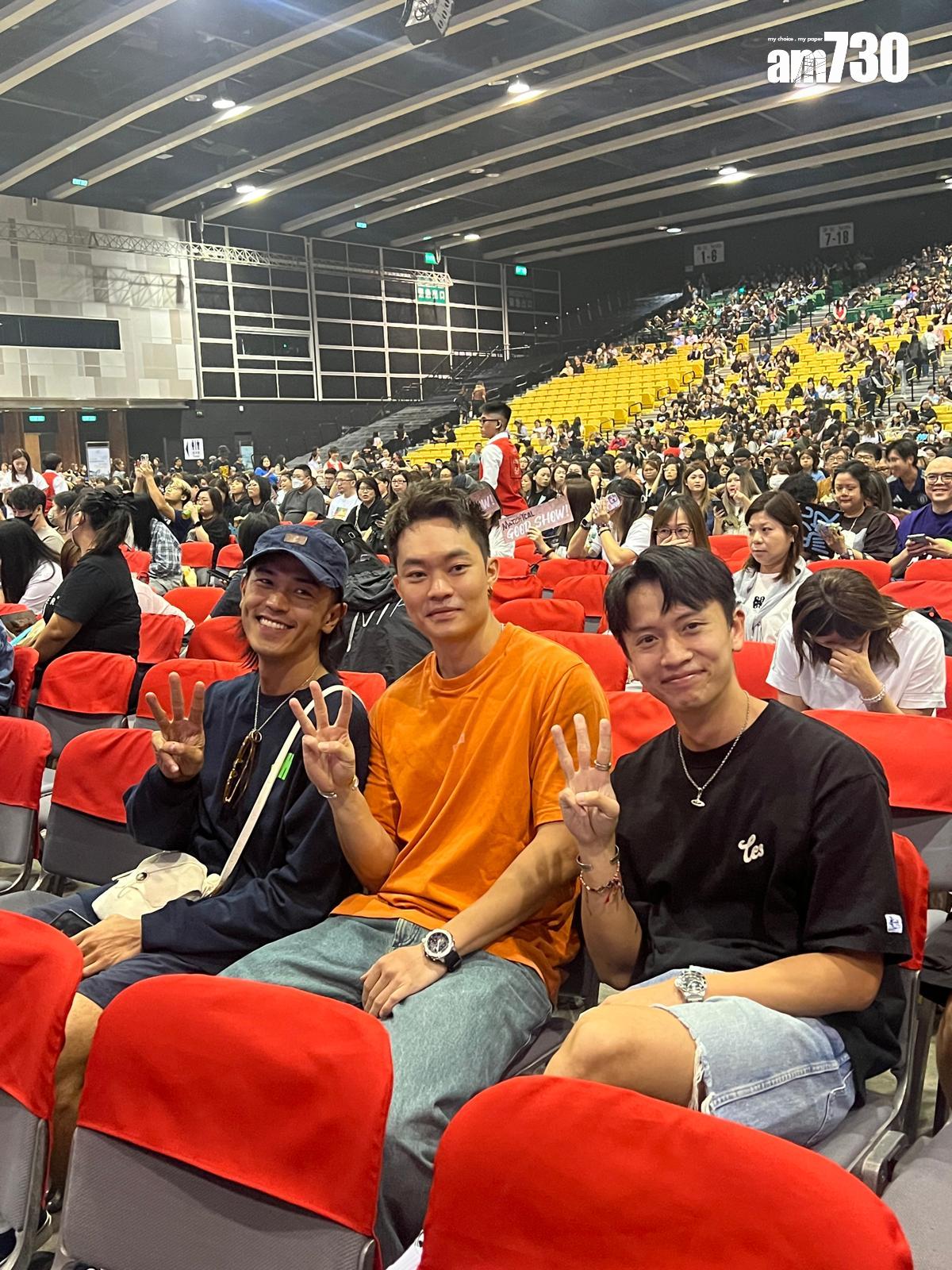 Marf男友Locker與胡子彤和馬志威亦在捧場。(娛樂組攝)