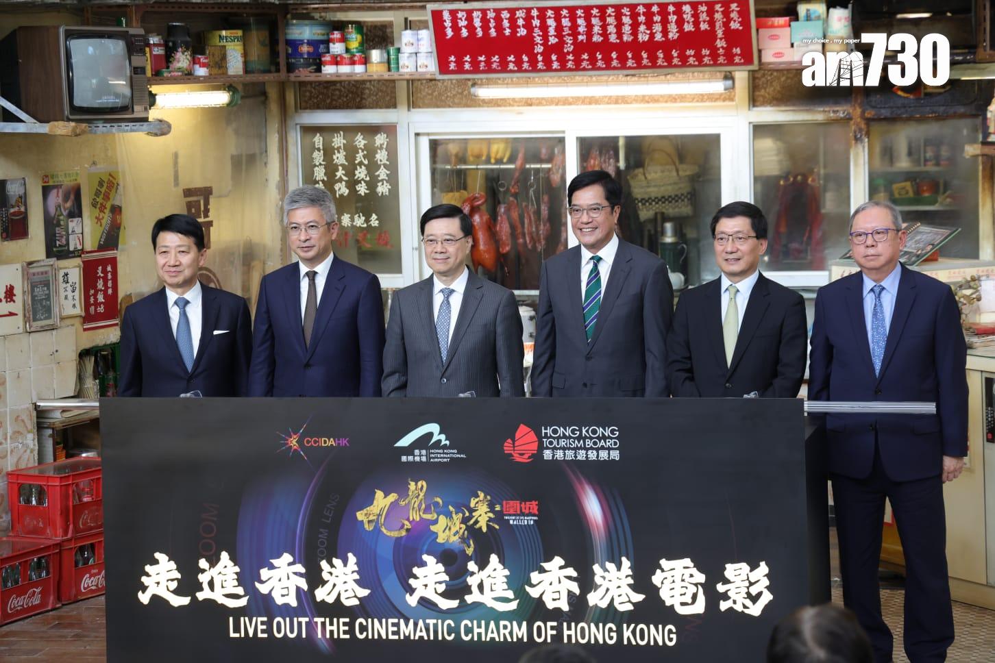 港產片《九龍城寨之圍城》多個寨城場景在機場展出(吳康琦攝)