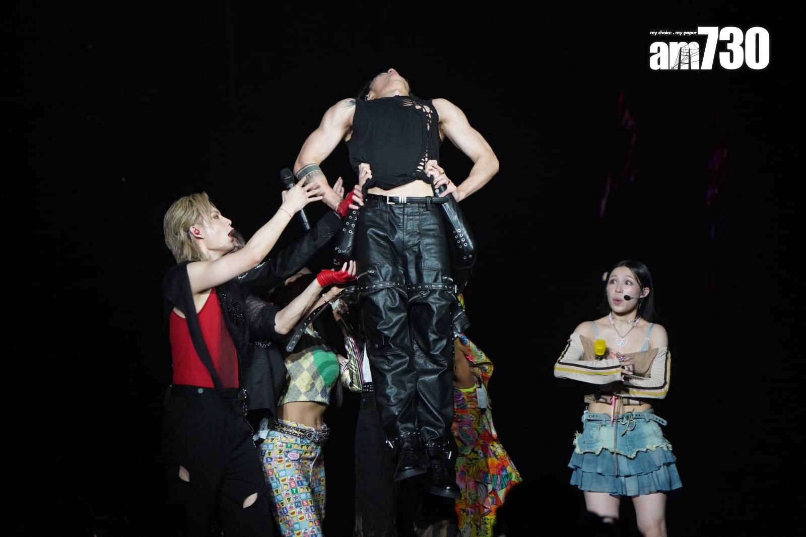 Edan擔任尾場嘉賓,更一度舉起Stanley,過程驚險。(吳康琦攝)