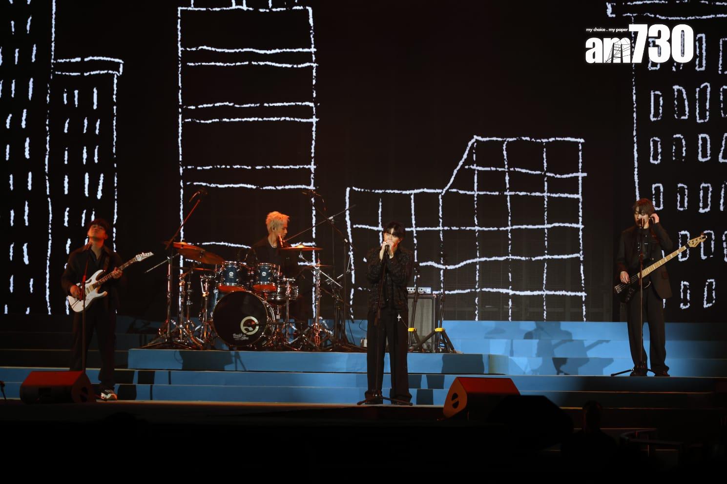 ROVER首次出席《ViuTV 2025節目巡禮》,打頭陣獻唱新歌《男孩子不要流淚》。(林俊源攝)