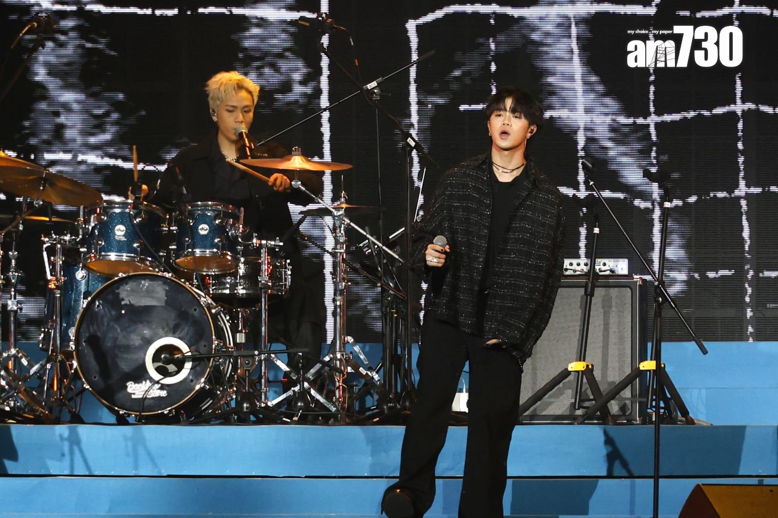 ROVER首次出席《ViuTV 2025節目巡禮》,打頭陣獻唱新歌《男孩子不要流淚》,希晉和Jason大表緊張。(林俊源攝)