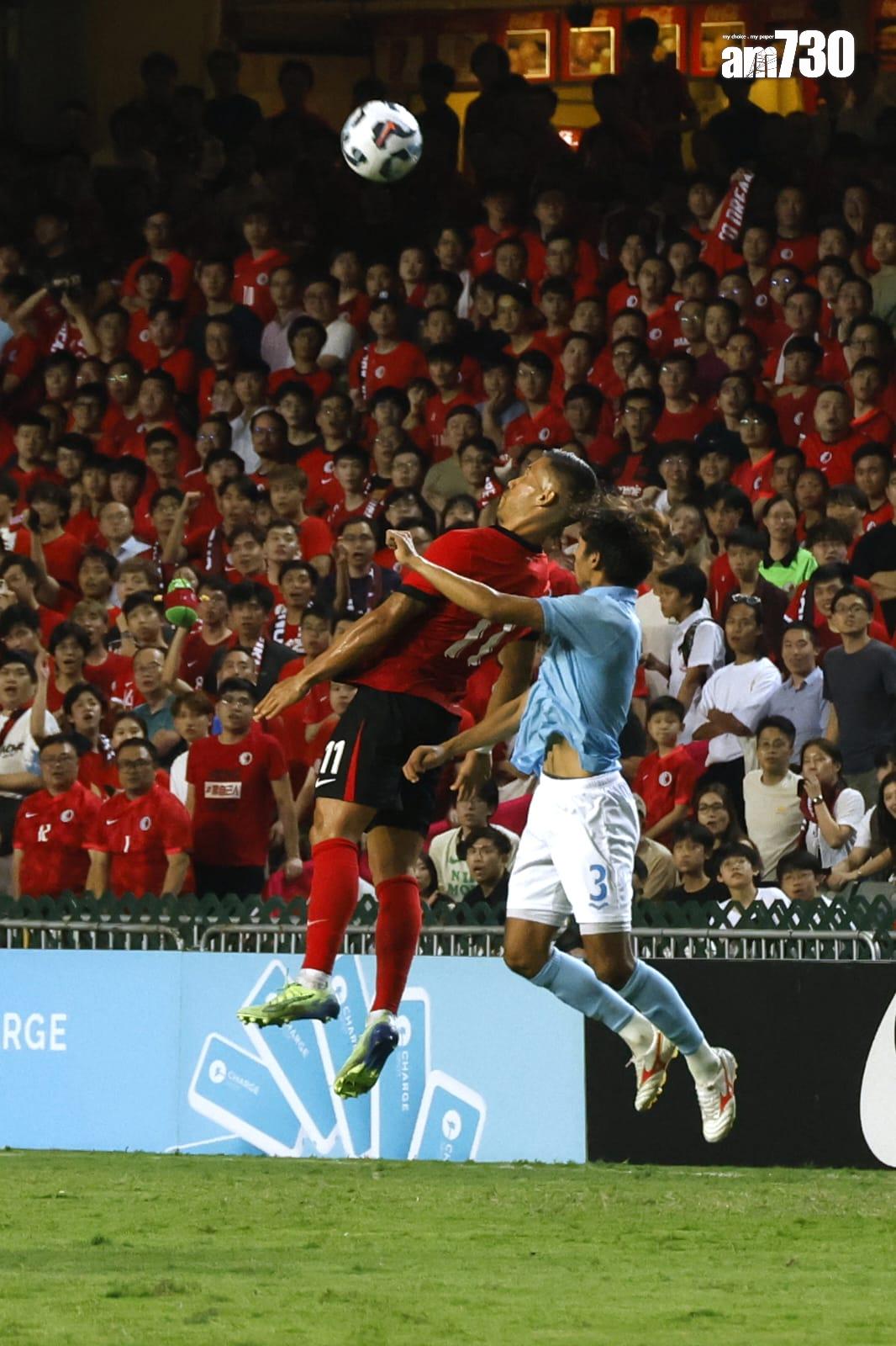 香港足球|香港隊3球輕取柬埔寨。(林俊源攝)