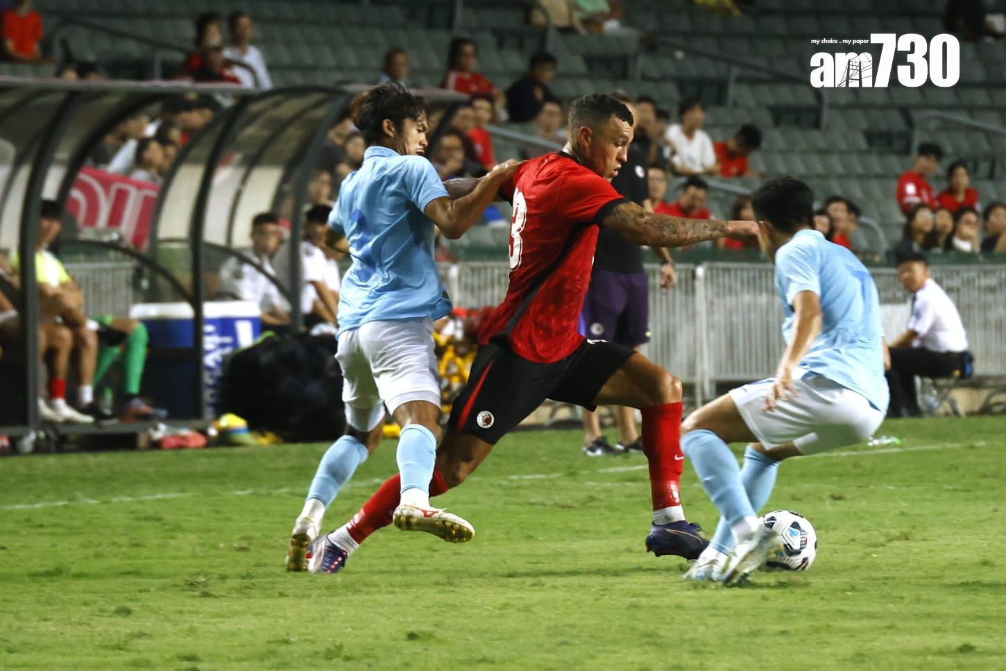 香港足球|香港隊3球輕取柬埔寨。(林俊源攝)