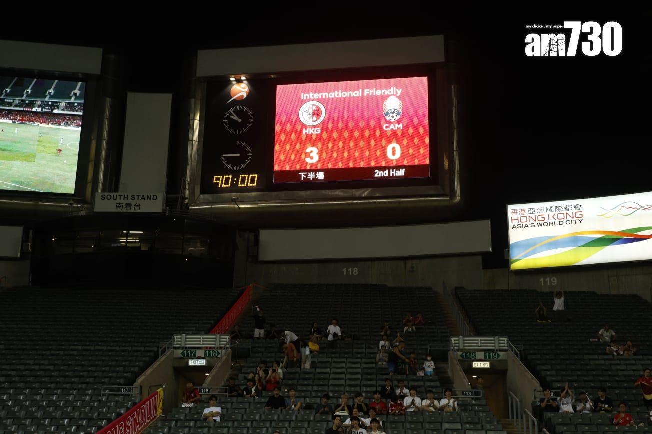 香港足球|韋斯活上任後首勝 3球輕取柬埔寨。(林俊源攝)