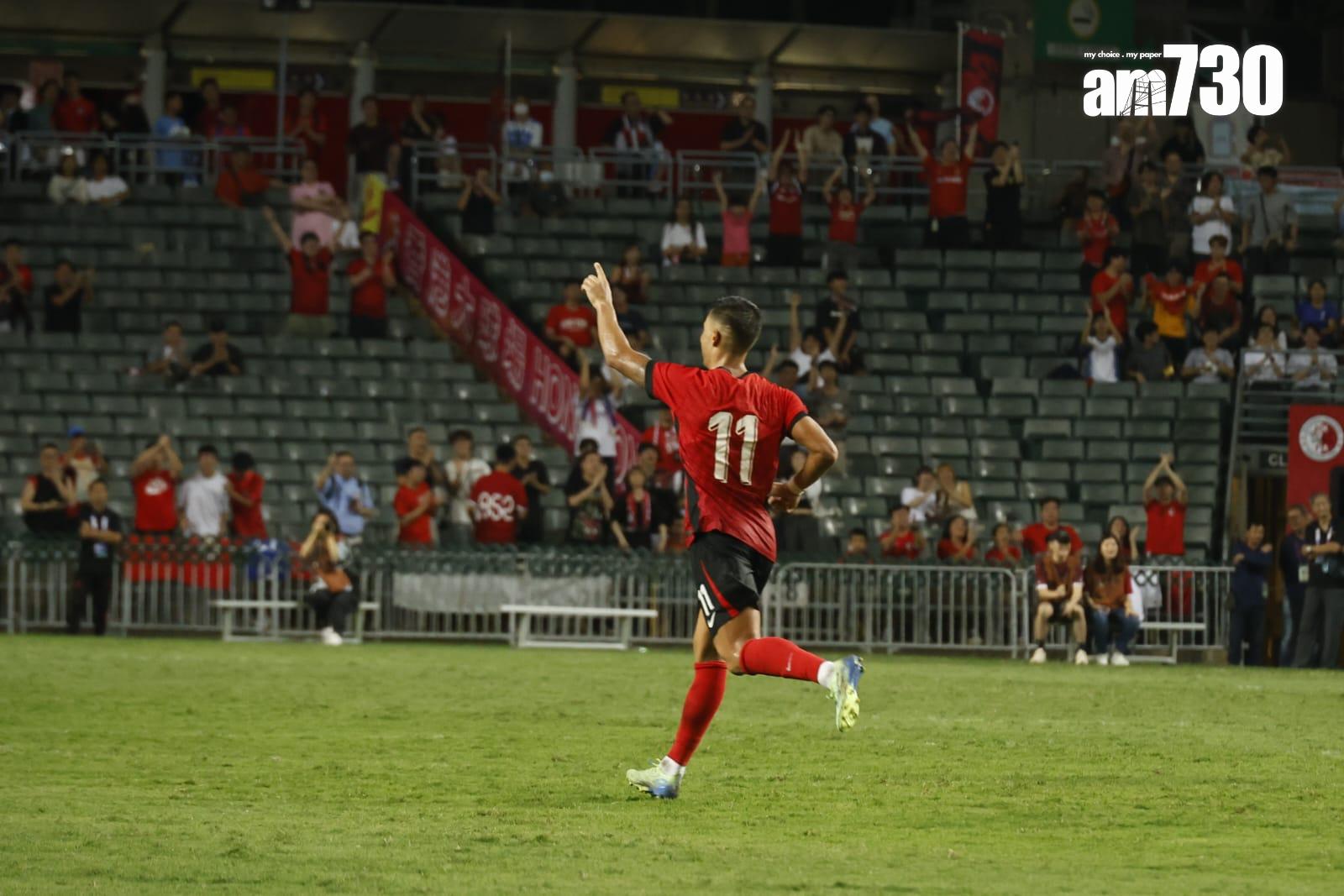 香港足球|祖連奴埋齋助香港隊3球輕取柬埔寨。(林俊源攝)