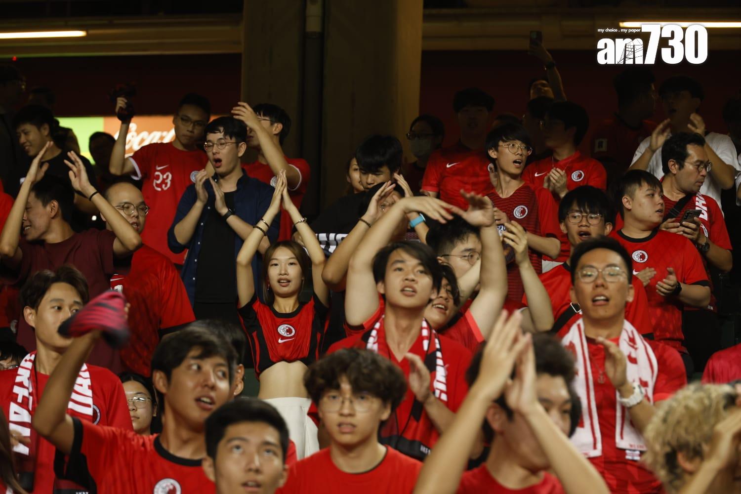 香港主場對柬埔寨的國際友賽在香港大球場舉行。(林俊源攝)