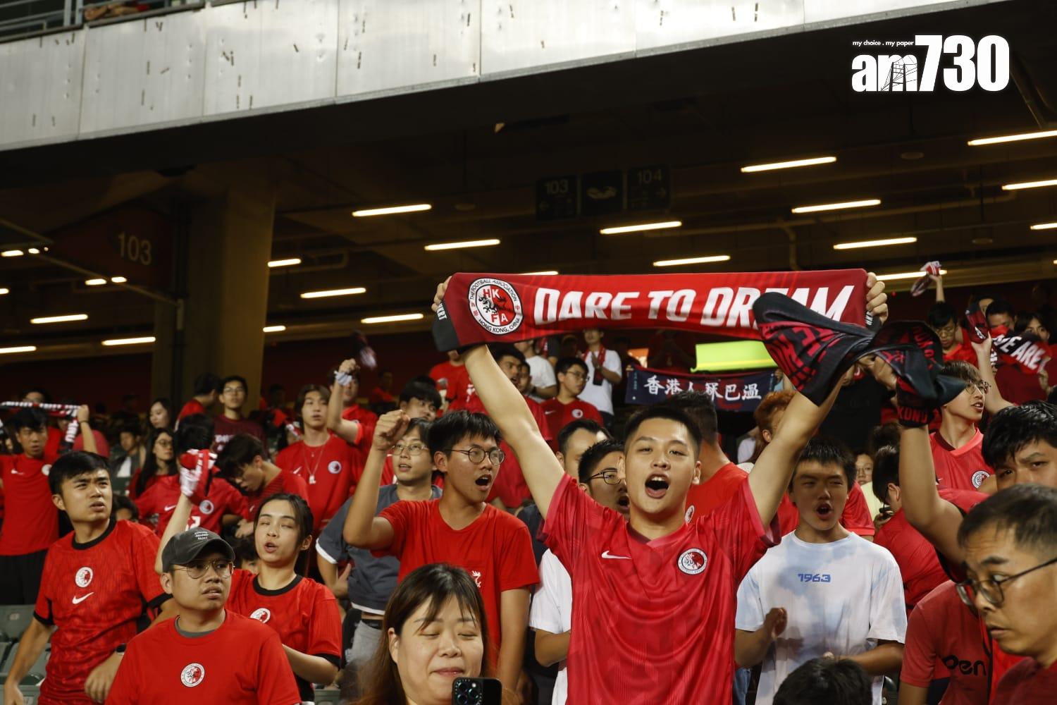 香港主場對柬埔寨的國際友賽在香港大球場舉行。(林俊源攝)