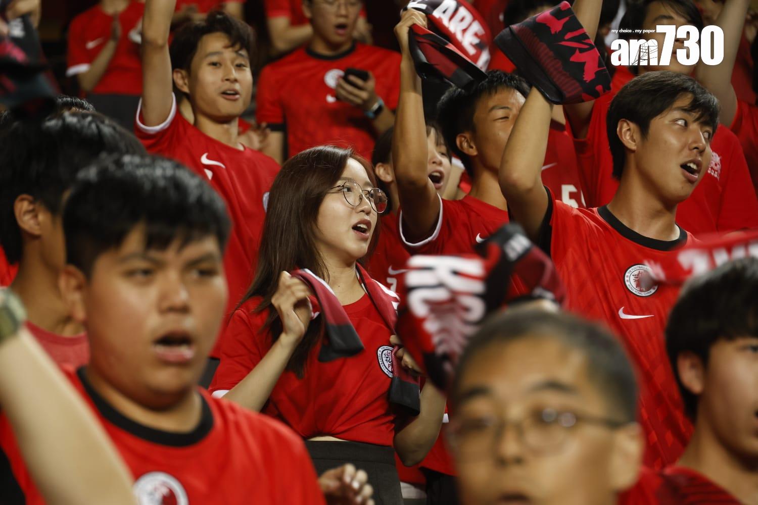 香港主場對柬埔寨的國際友賽在香港大球場舉行。(林俊源攝)
