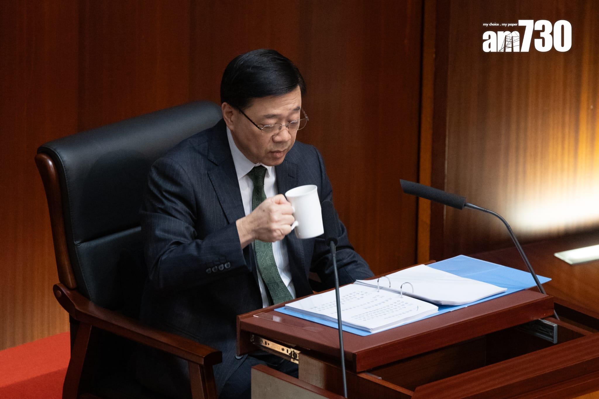 特首李家超宣讀《施政報告》(蘇文傑攝)