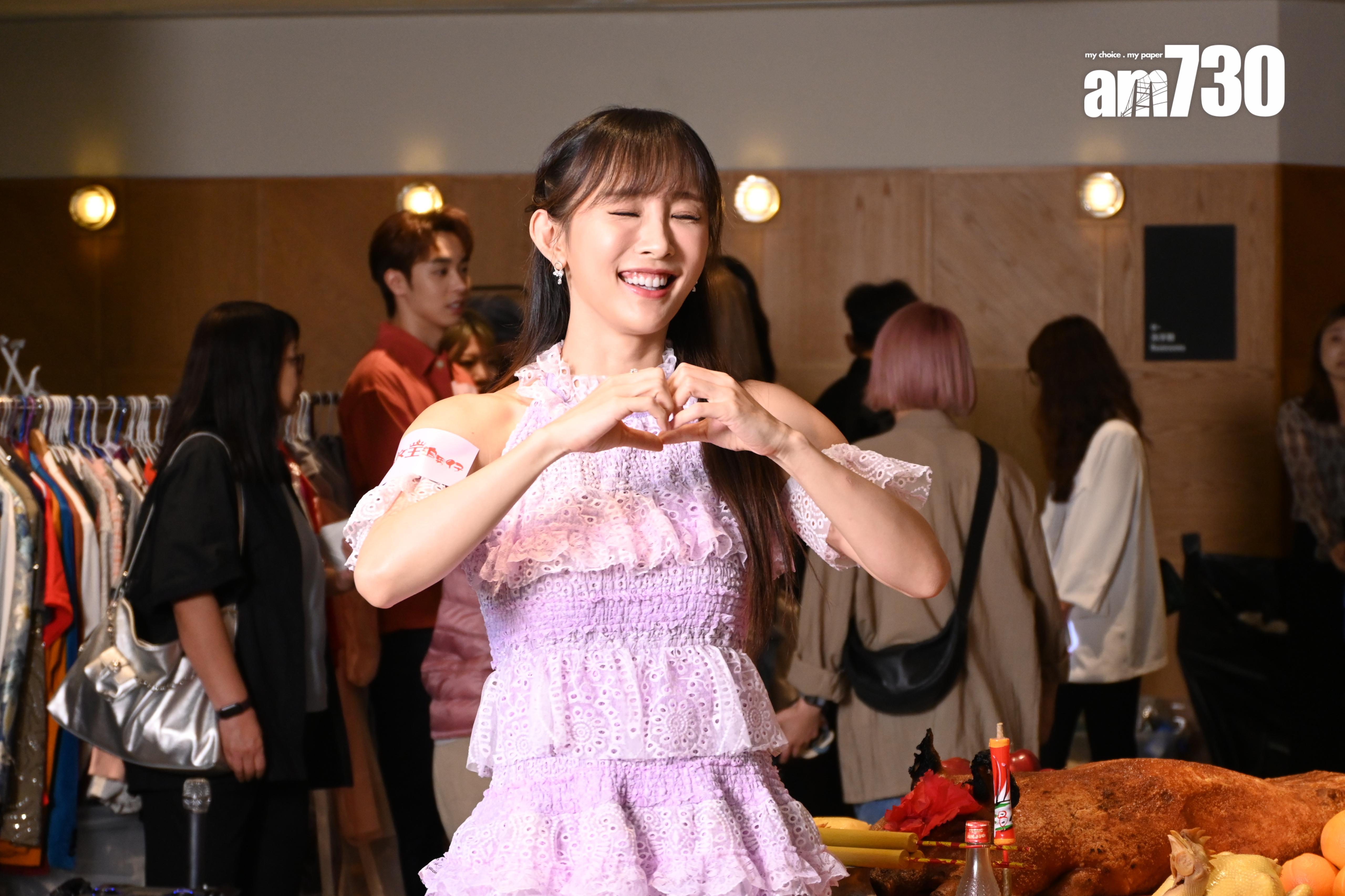 陳靜在賀歲片打扮斯文,她指其角色比較瘋狂。(娛樂組攝)