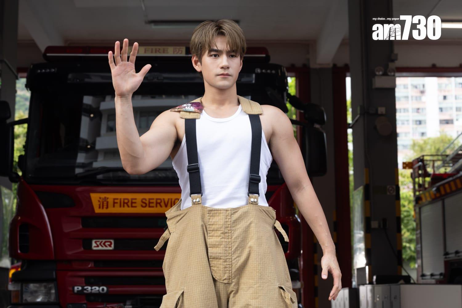 Jeffrey為《焚城》拍電影歌曲《一世隊友》。(蘇文傑攝)