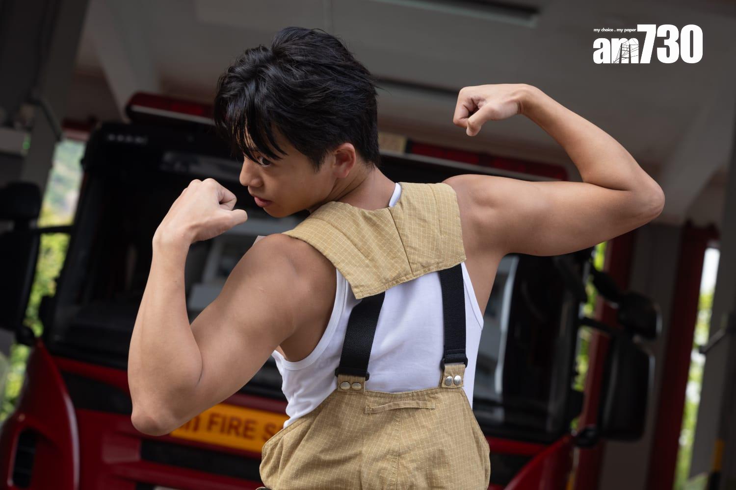 Locker為《焚城》開金口,合唱電影歌曲《一世隊友》。(蘇文傑攝)