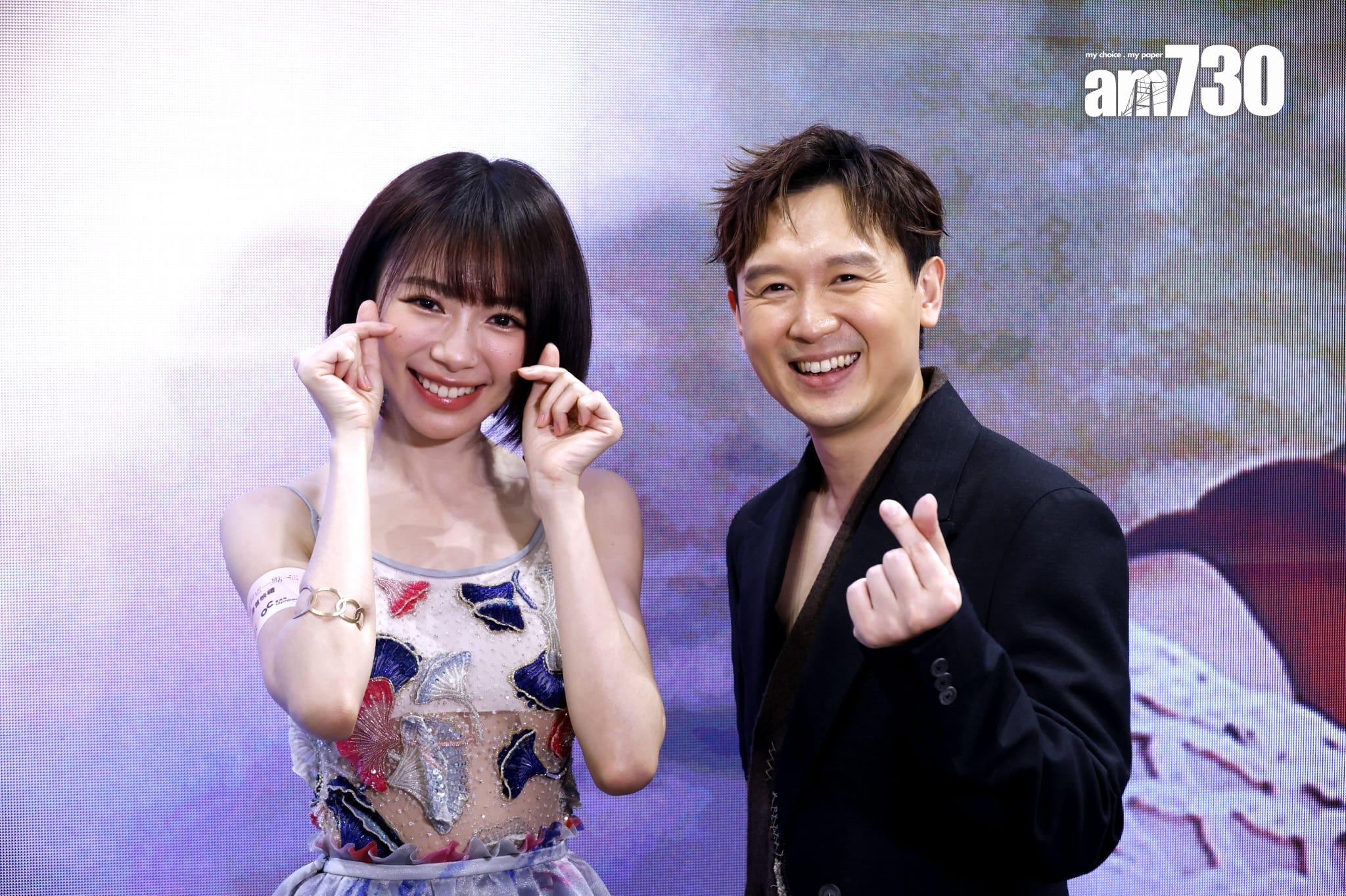 林明禎、凌文龍出席《把幸福拉近一點》慈善首映。(林俊源攝)