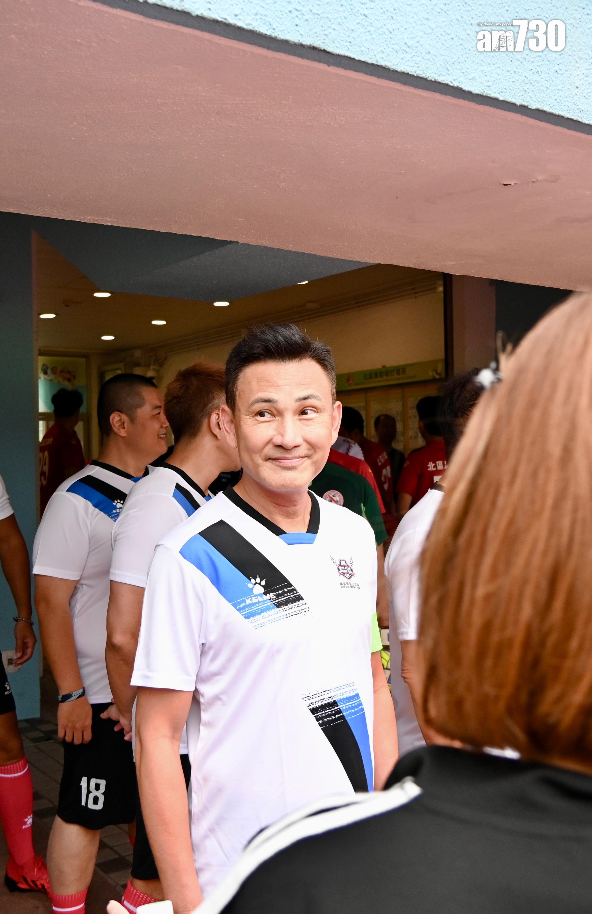 林文龍在幕前比較少見,但常見出現在足球場上。(娛樂組攝)