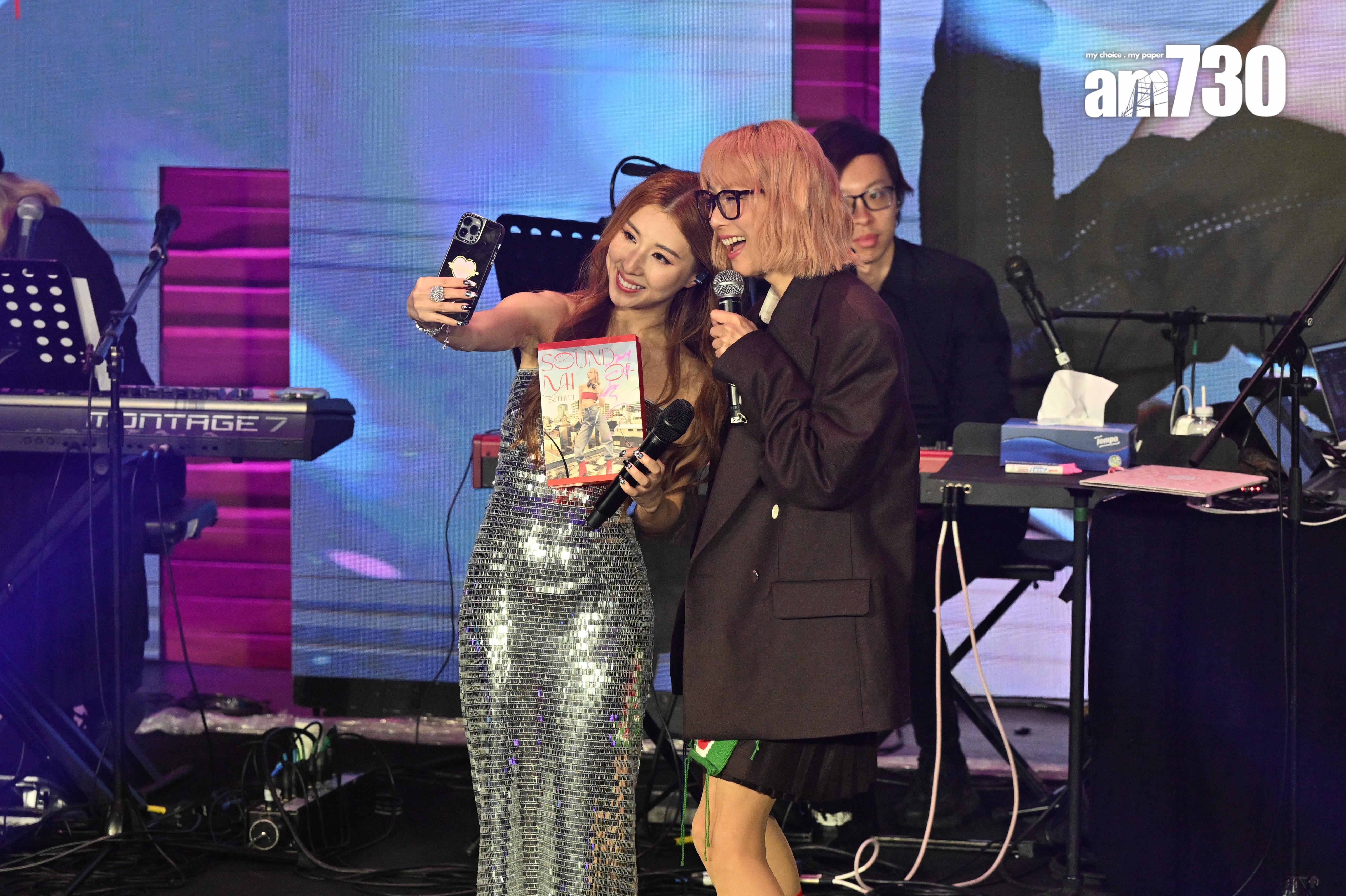 Sammi擔任譚嘉儀個唱嘉賓。(娛樂組攝)