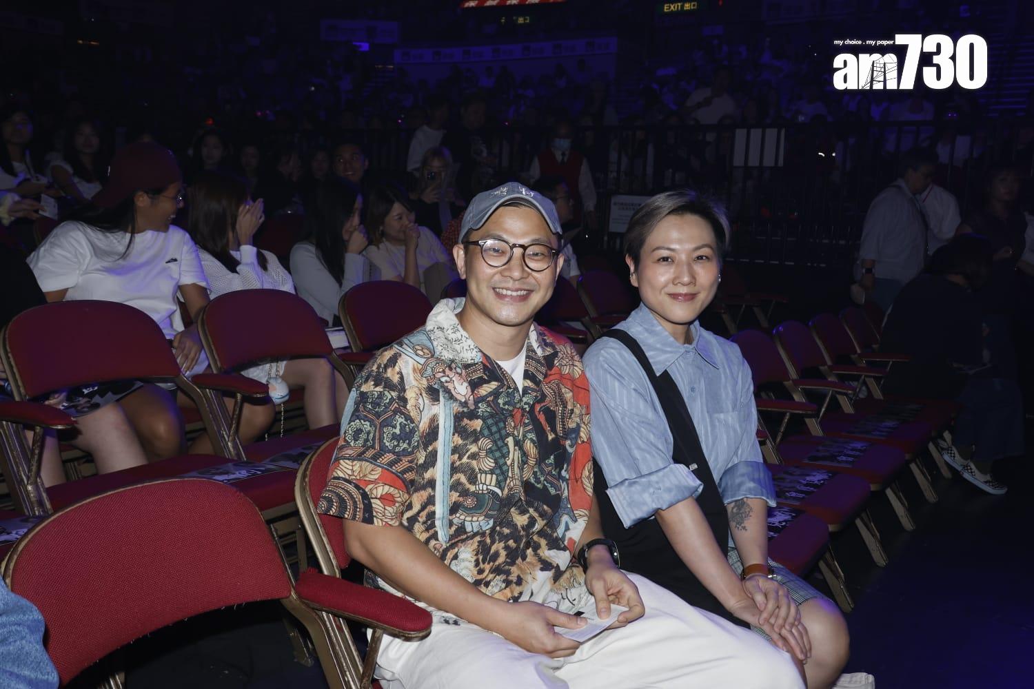 RubberBand主音6號與太太Tim Lui。 (林俊源攝)