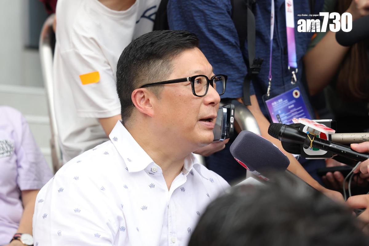 鄧炳強表示,整體所見進場安排暢順。(吳康琦攝)