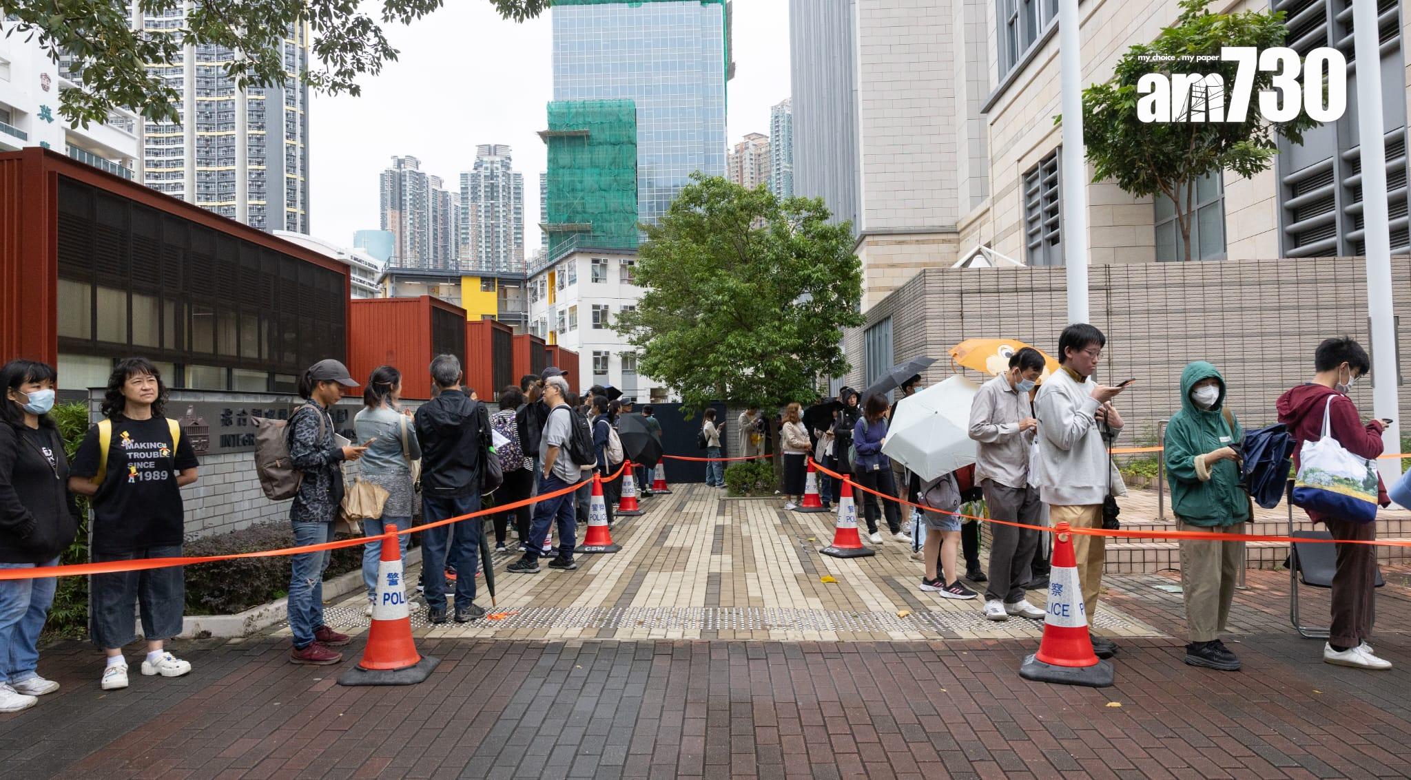 民主派47人初選案,當中45名被告今日判刑,是香港首宗「顛覆國家政權罪」的案件。(蘇文傑攝)