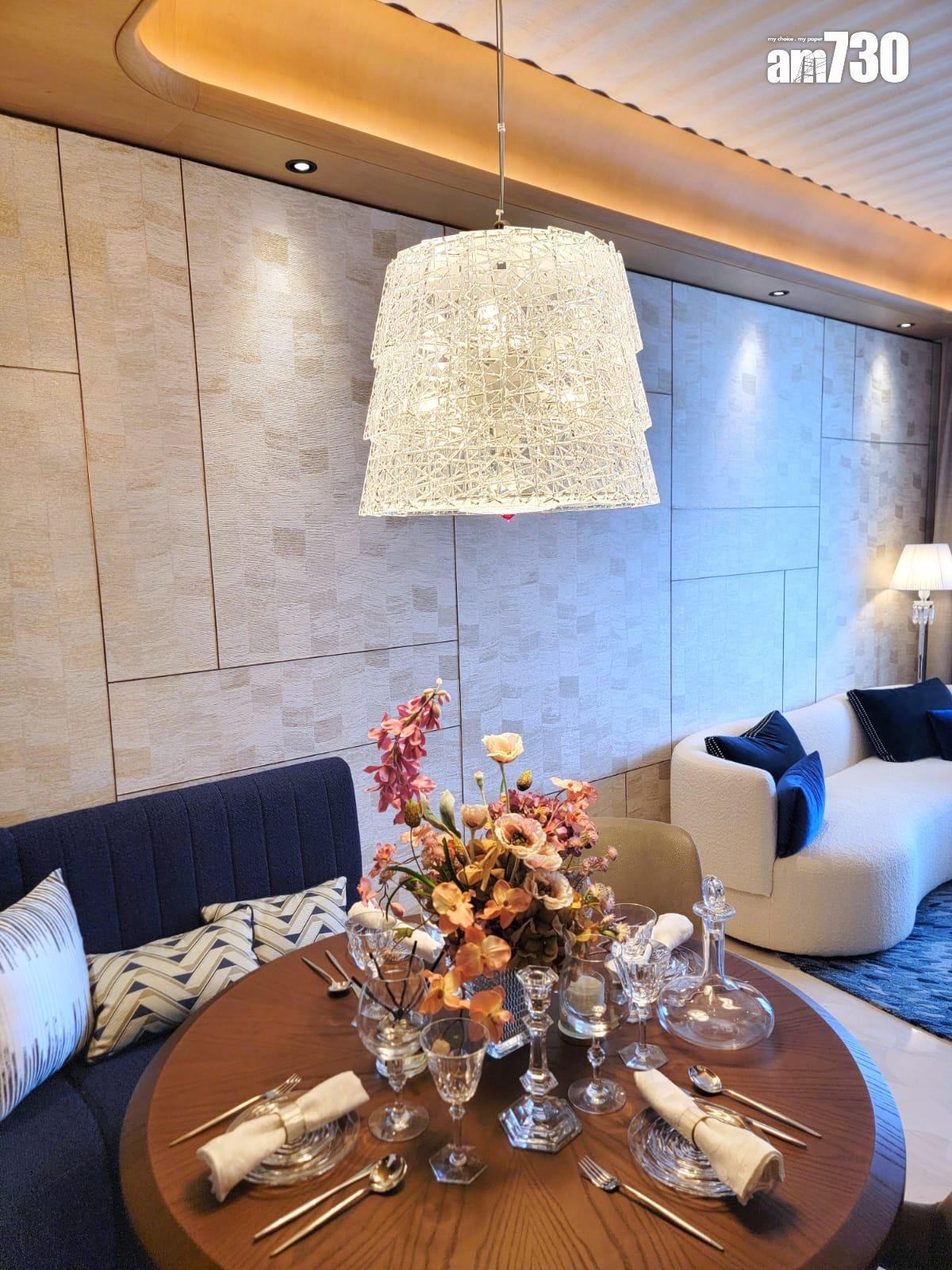 天瀧示範單位|Baccarat主題現樓千呎三房 水晶藝術珍品X維港景致|啟德新盤