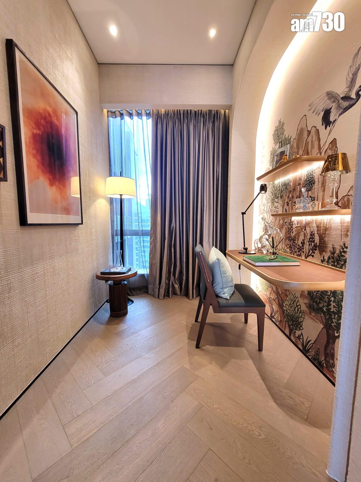 天瀧示範單位|Baccarat主題現樓千呎三房 水晶藝術珍品X維港景致|啟德新盤