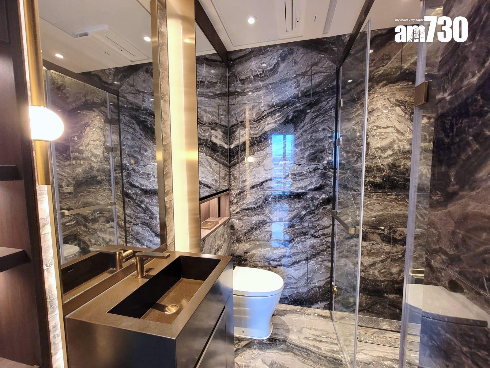 天瀧示範單位|現樓1173呎四房 擁3.3米闊流線型露台飽覽維港景(多圖有片)|啟德新盤