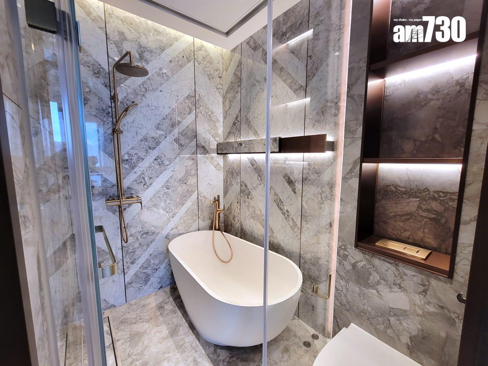 天瀧示範單位|現樓1173呎四房 擁3.3米闊流線型露台飽覽維港景(多圖有片)|啟德新盤