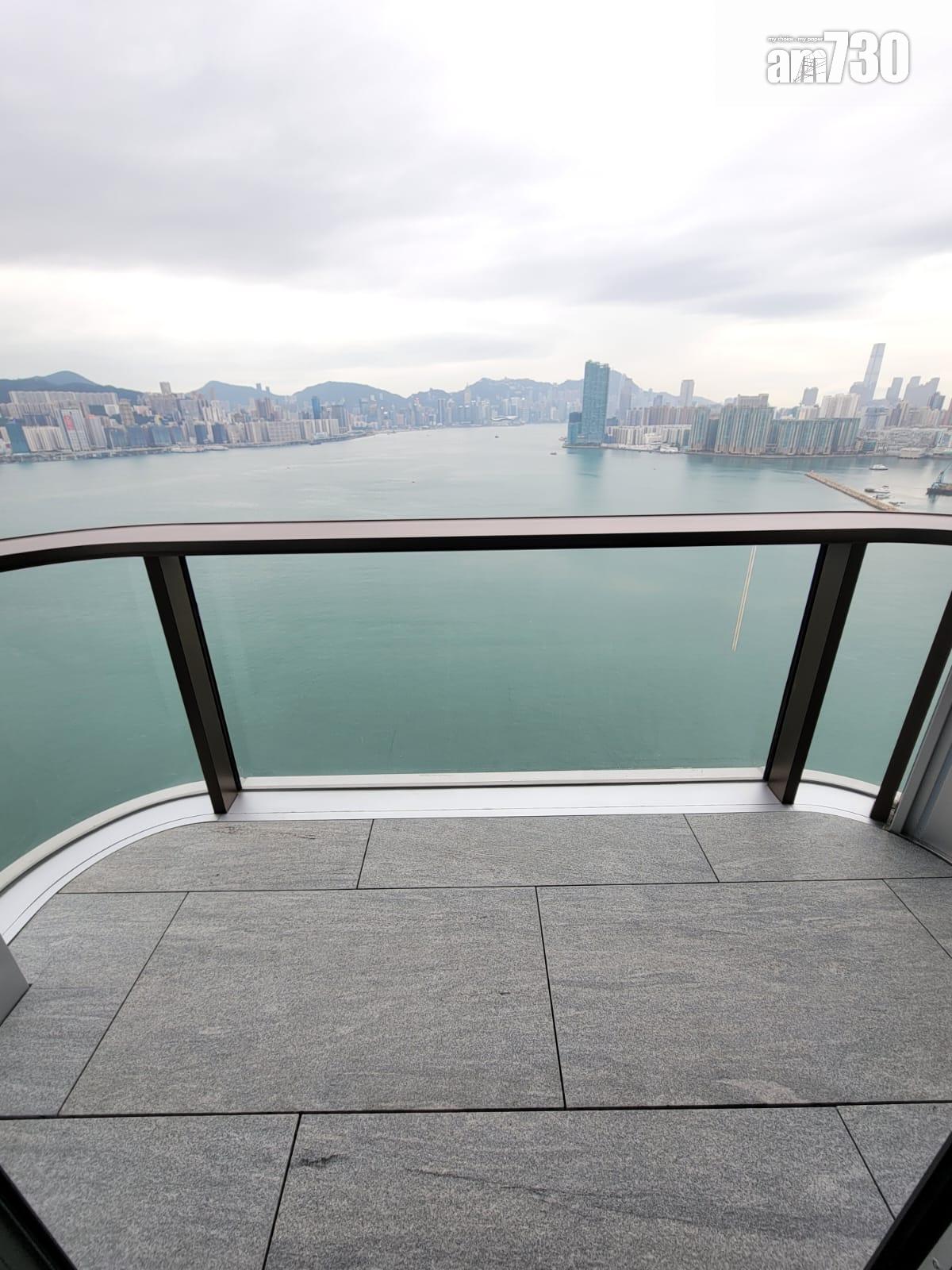 天瀧示範單位|現樓1173呎四房 擁3.3米闊流線型露台飽覽維港景(多圖有片)|啟德新盤