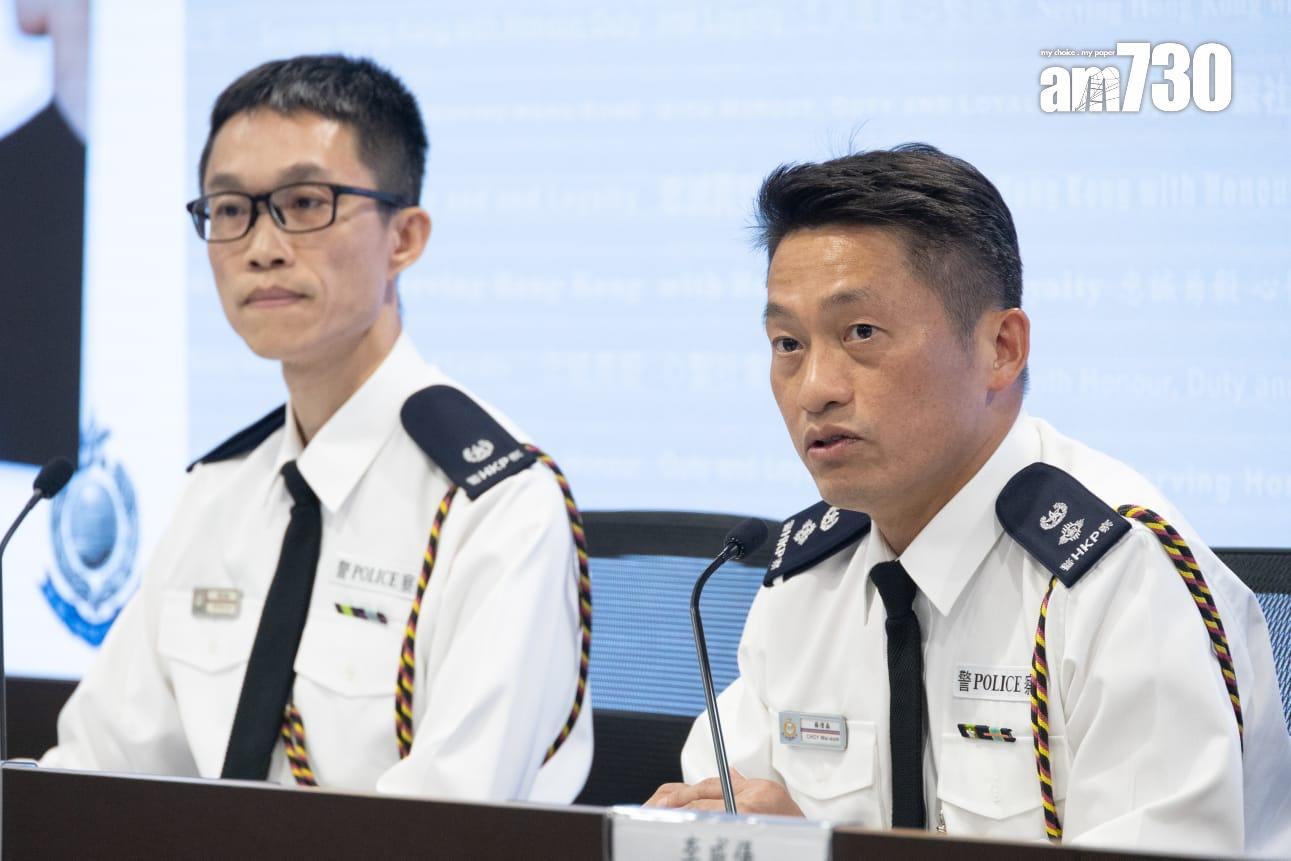 警務處交通總部交通管理及違例檢控科高級警司蔡偉森(右)。(蘇文傑攝)