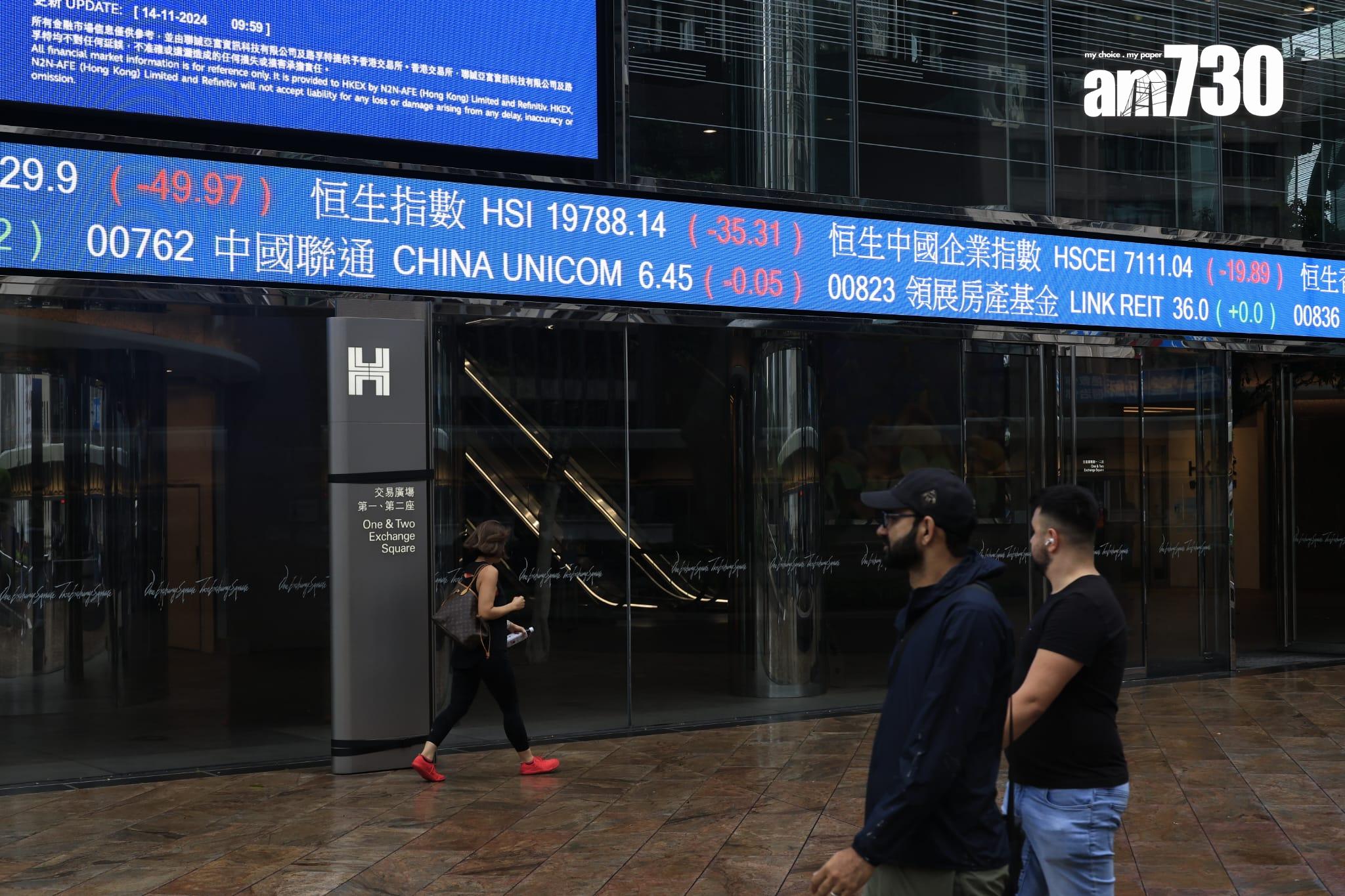 港股今日首度實行「打風不停市」。(林俊源攝)