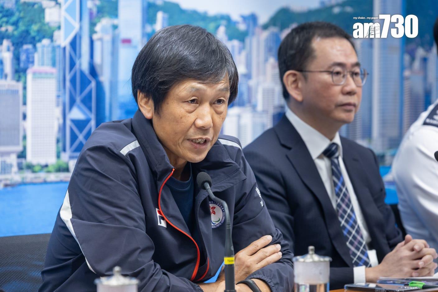 全運會統籌辦公室主任楊德強指,在賽事進行期間,本港賽區路面將實施「滾動式」封閉。(蘇文傑攝)