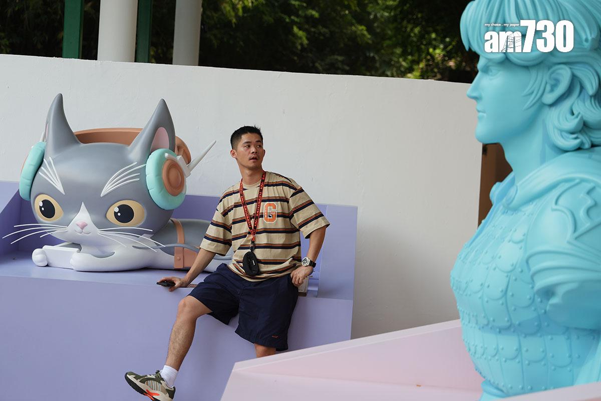 香港漫畫星光大道第四期即日起在九龍公園展出。(吳康琦攝)