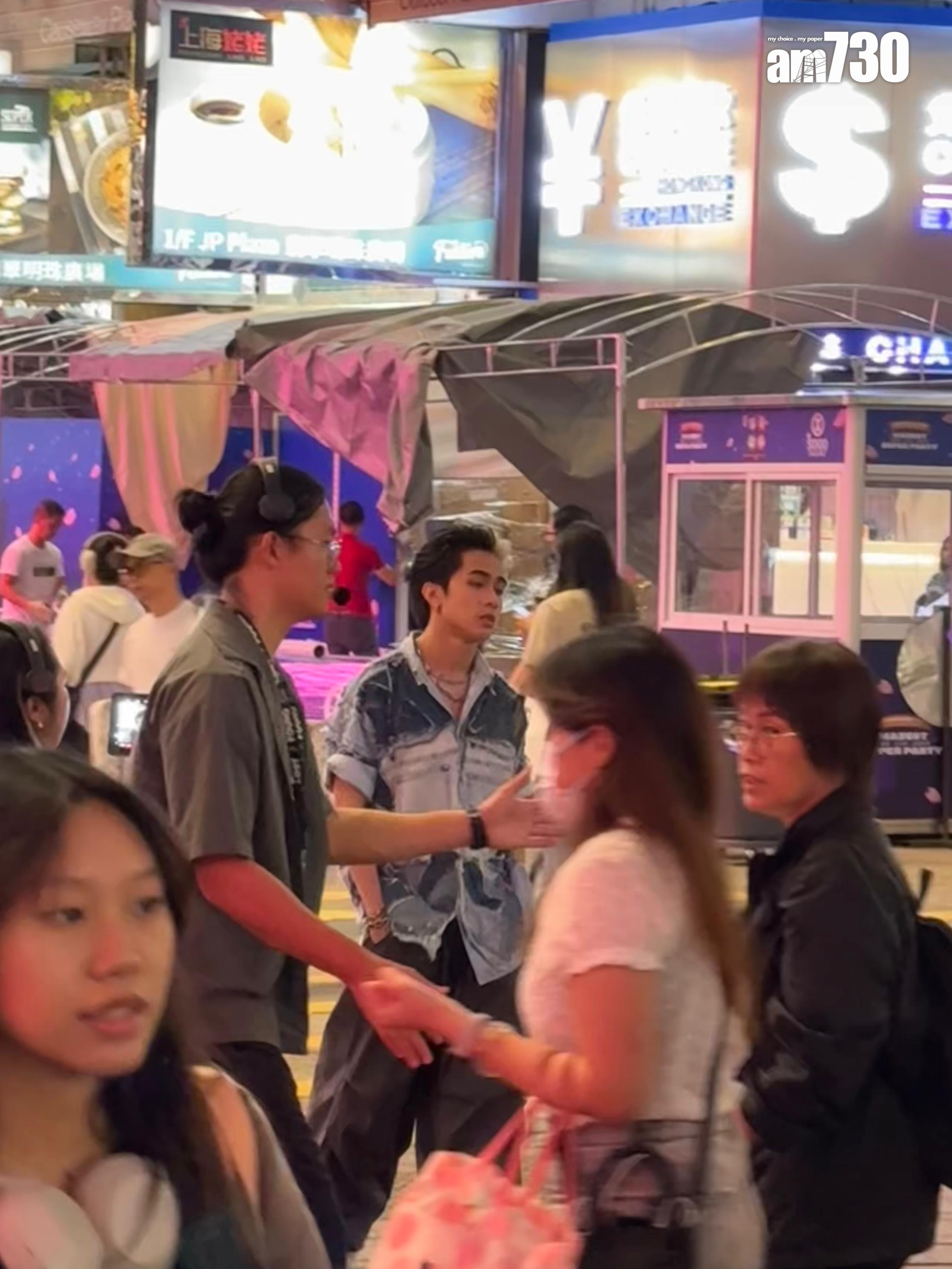 Josh Cullen到銅鑼灣鬧市為MV取景。 (娛樂組攝)