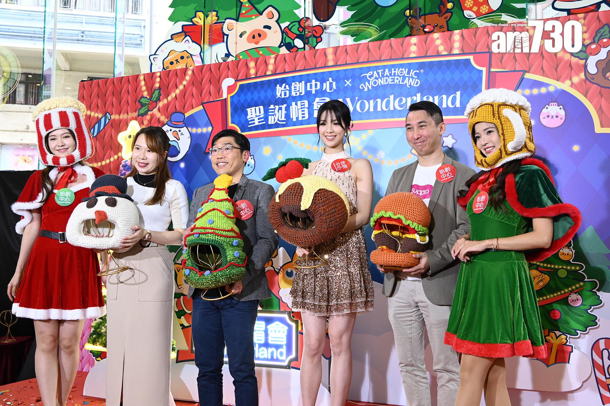 陳曉華自爆織了一條穿窿頸巾給爸爸。(娛樂組攝)