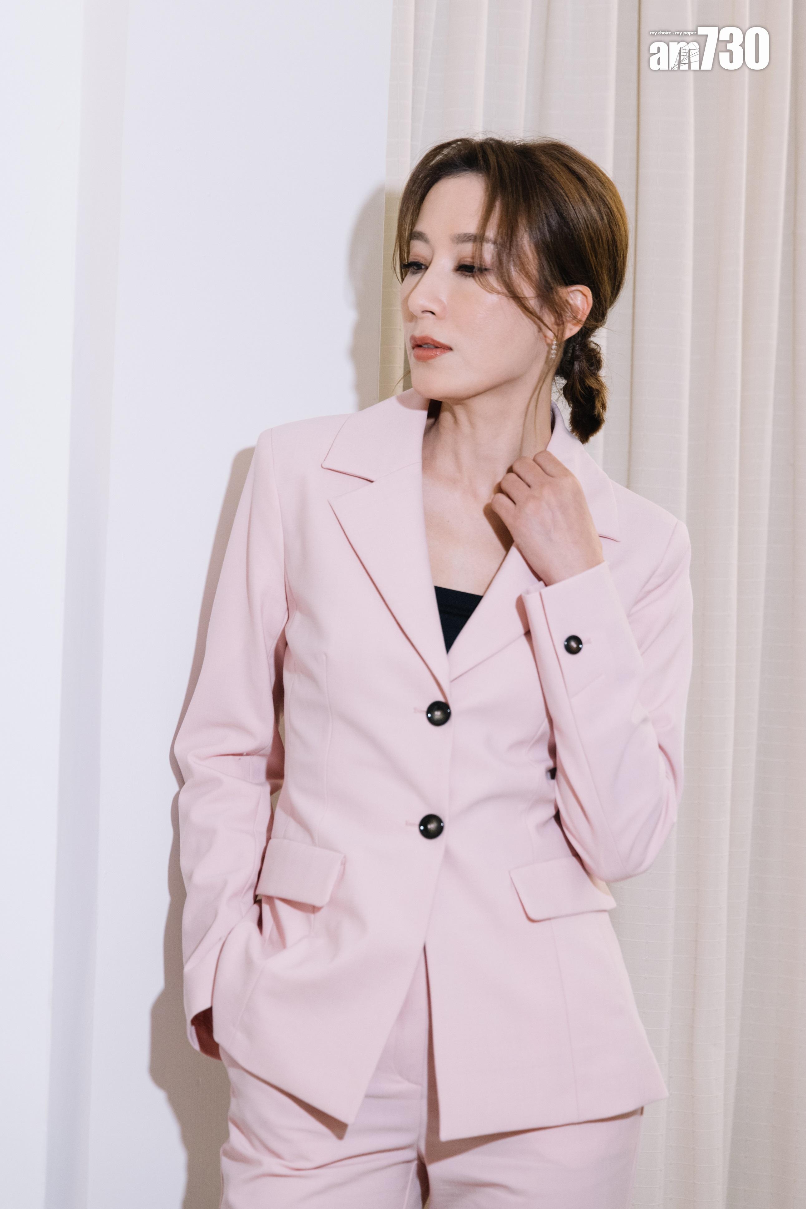 楊茜堯表示遇合適劇本仍會拍戲,但強調以家庭為先。(吳康琦攝)