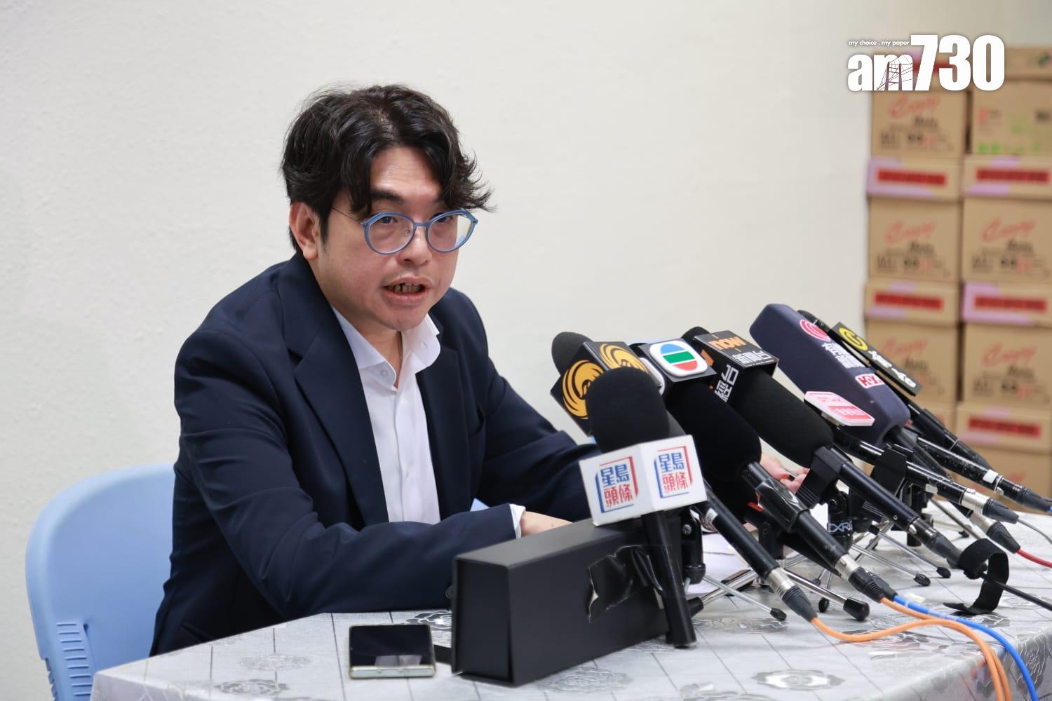 黃恩諾在記者會上對東涌居民表示歉意,並表示會調查成因。(羅錦鴻攝)