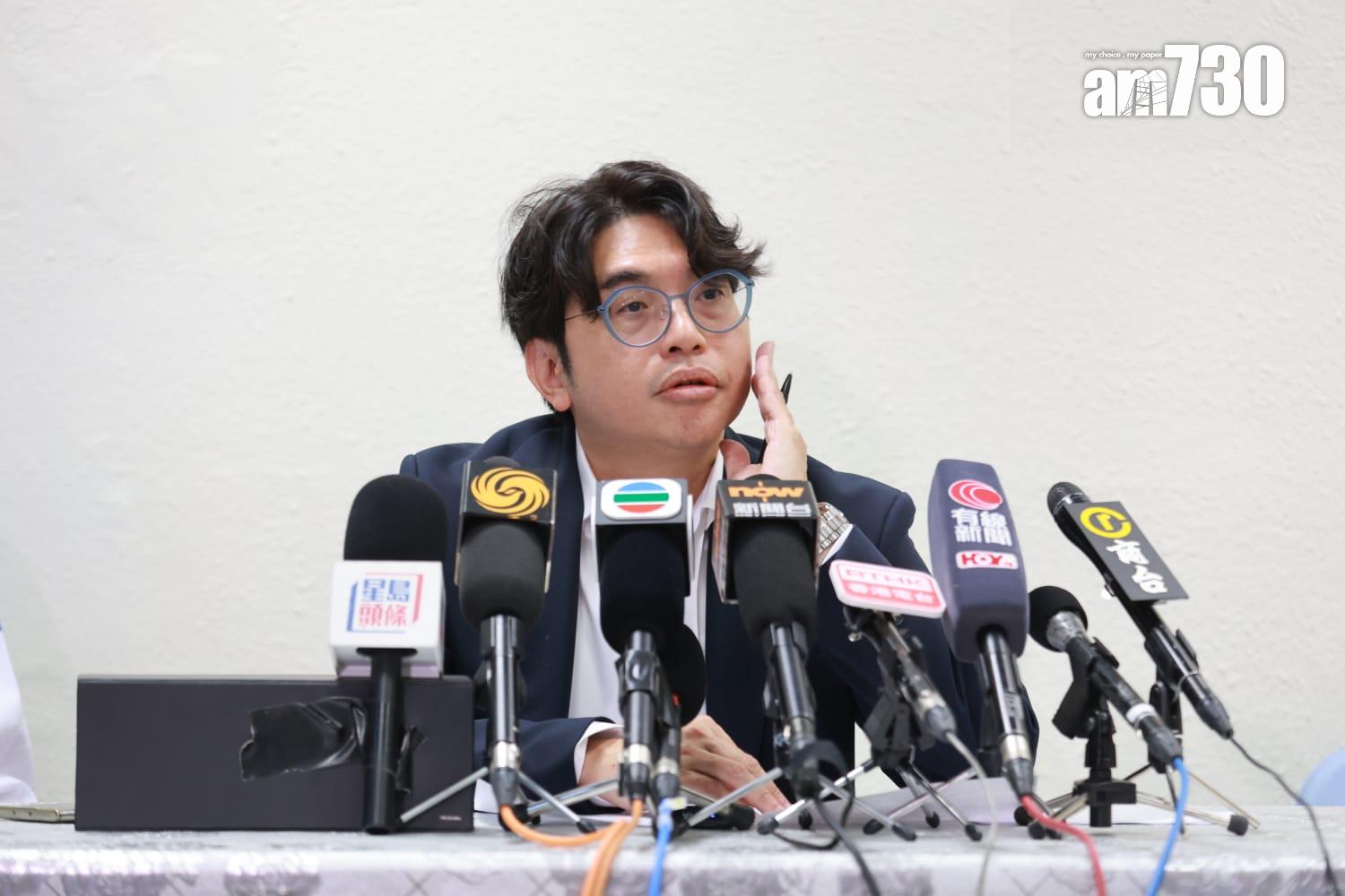 黃恩諾在記者會上對東涌居民表示歉意,並表示會調查成因。(羅錦鴻攝)