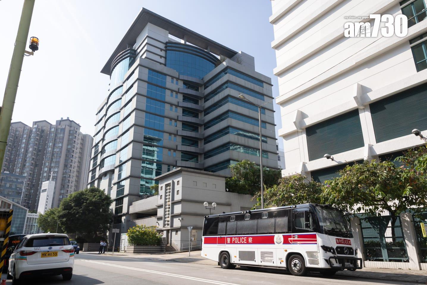 九龍城裁判法院今日起加強巡邏及其他保安措施。(蘇文傑攝)