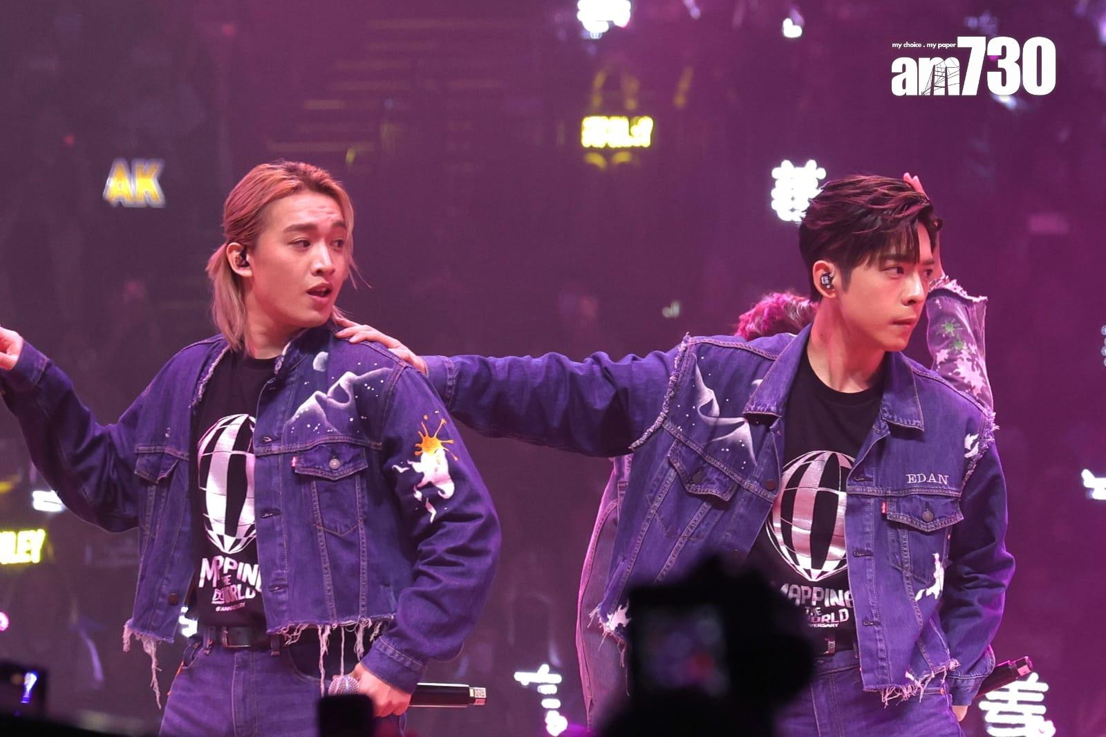 MIRROR跳唱團歌為6周年見面會炒熱氣氛。(吳康琦攝)