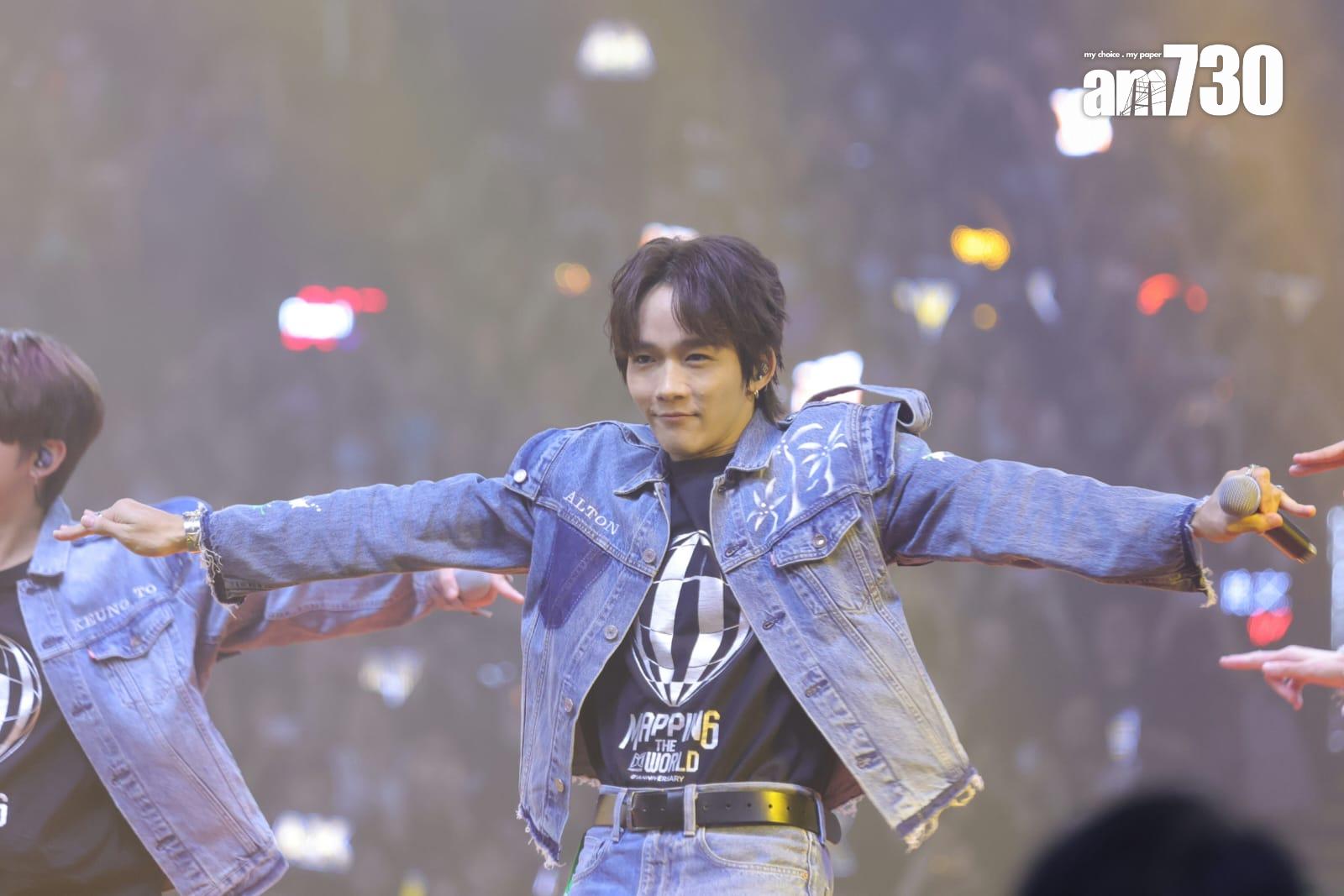 MIRROR跳唱團歌為6周年見面會炒熱氣氛。(吳康琦攝)