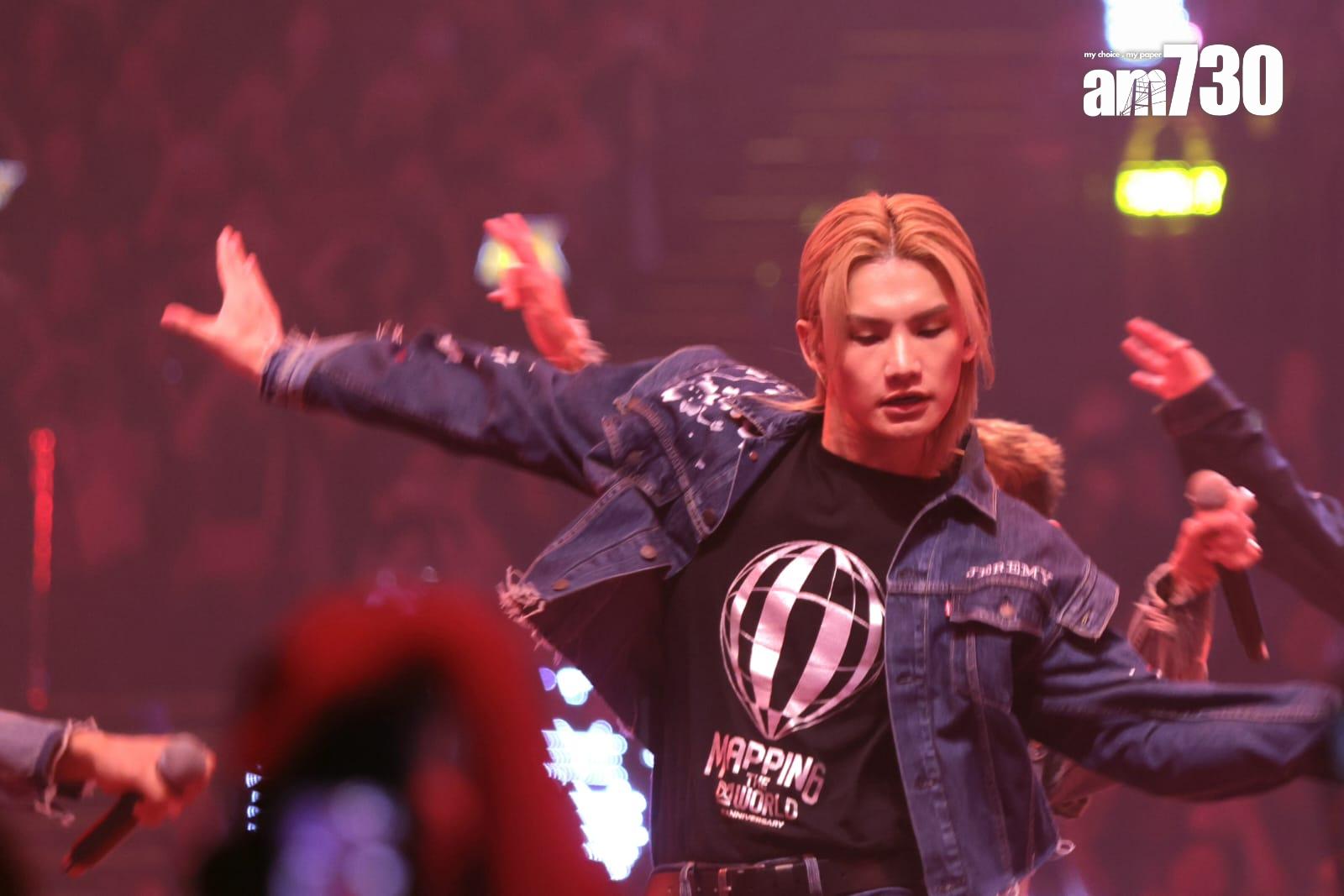 MIRROR跳唱團歌為6周年見面會炒熱氣氛。(吳康琦攝)