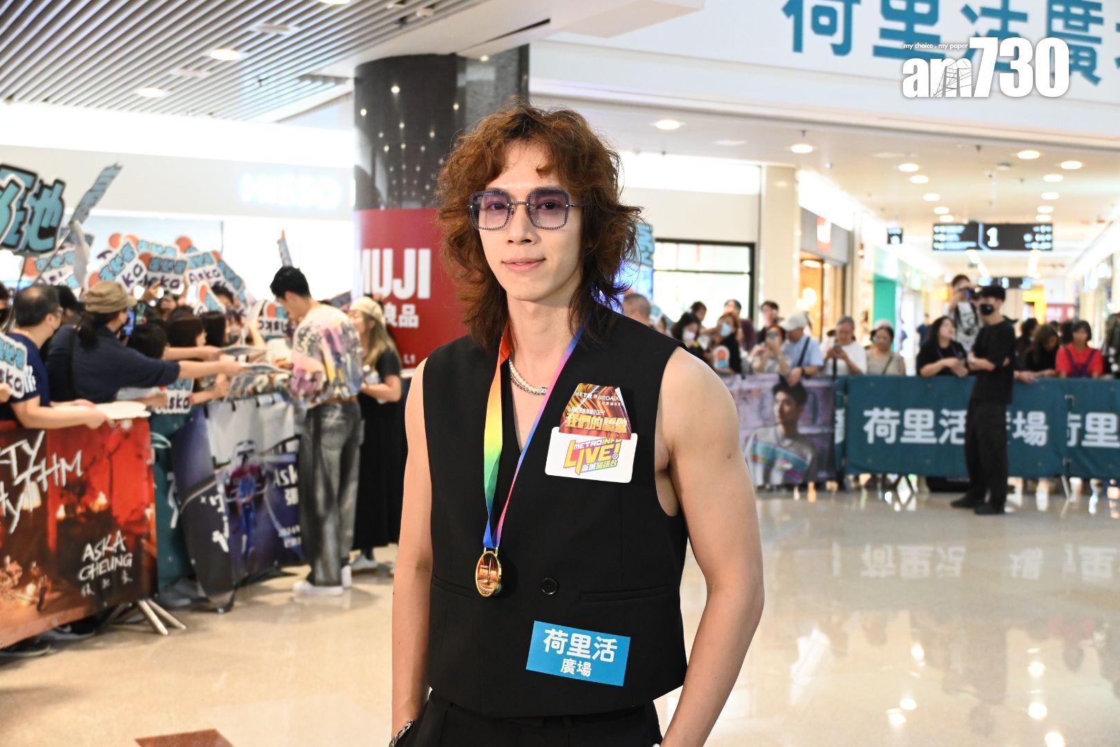 張明偉以Charming Way主音身份首次參加記招。(娛樂組攝)