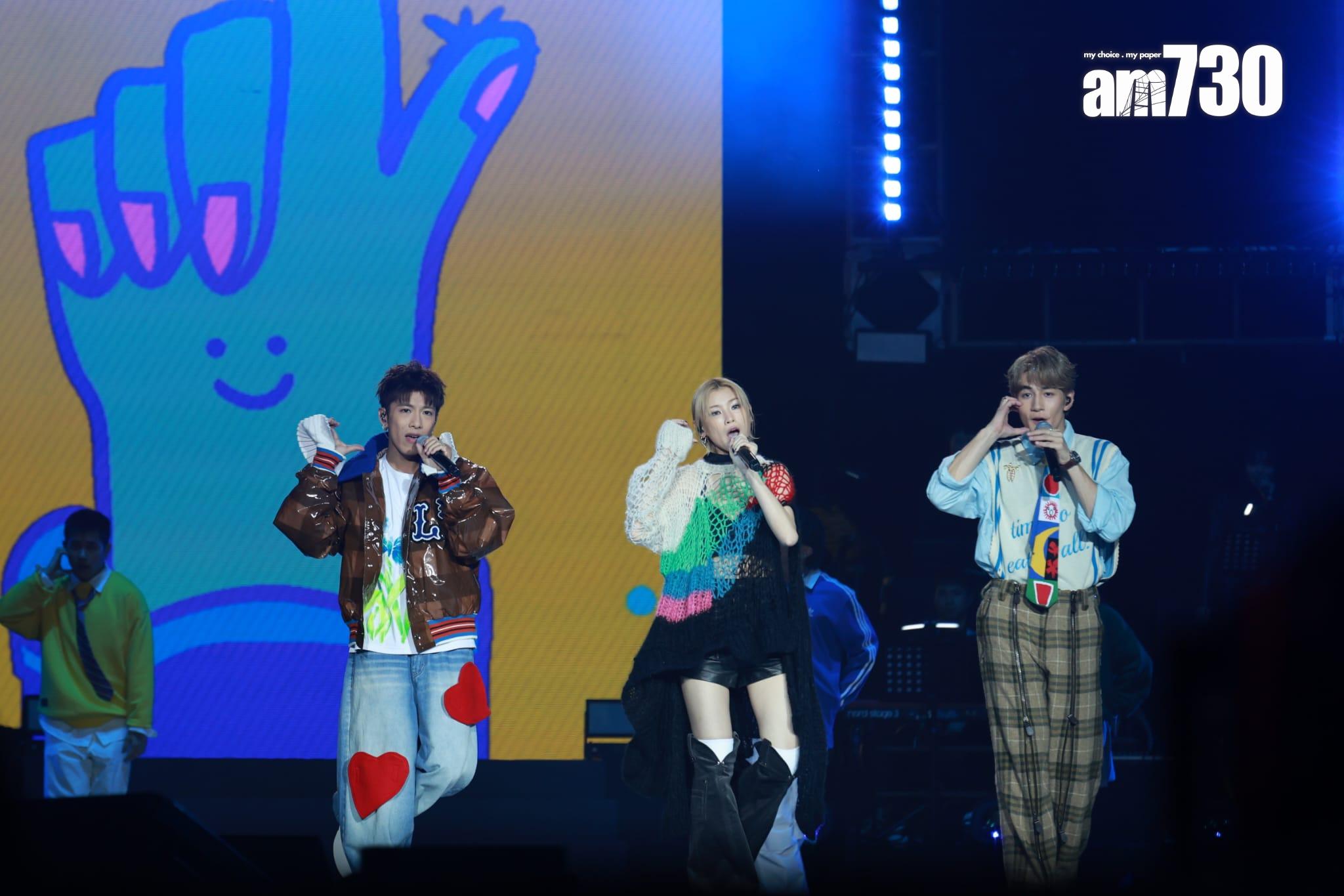 《KATCH OUR LIFE 陳蕾 x 洪嘉蒙×魏浚笙 音樂會》,3人大展舞技。(羅錦鴻攝)