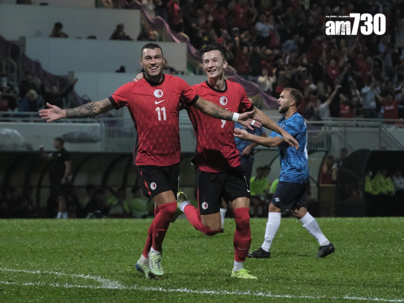 艾華頓的入球為港隊領先。