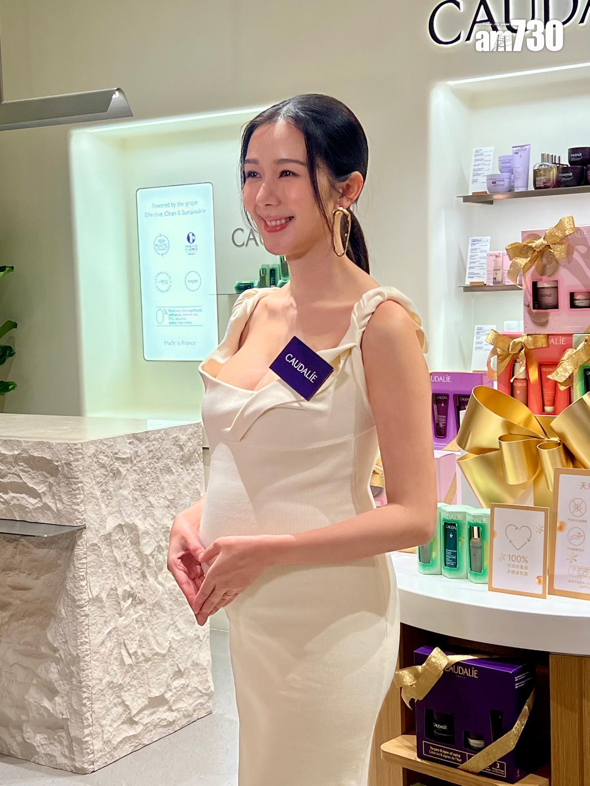 麥明詩挺巨肚現身,上圍亦連升幾CUP。